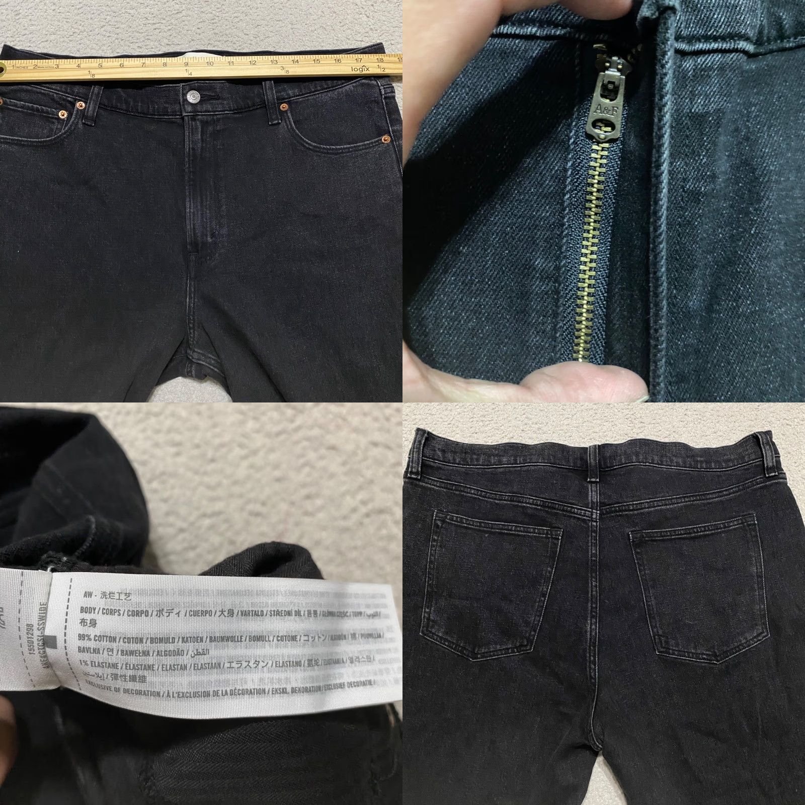 Abercrombie & Fitch Abercrombie & Fitch Jeans Womens Size 16 Skinny High Rise Dark Wash Black Denim Stretch 5-Pocket Size 25" / US 0 / IT 36 - 8 Thumbnail