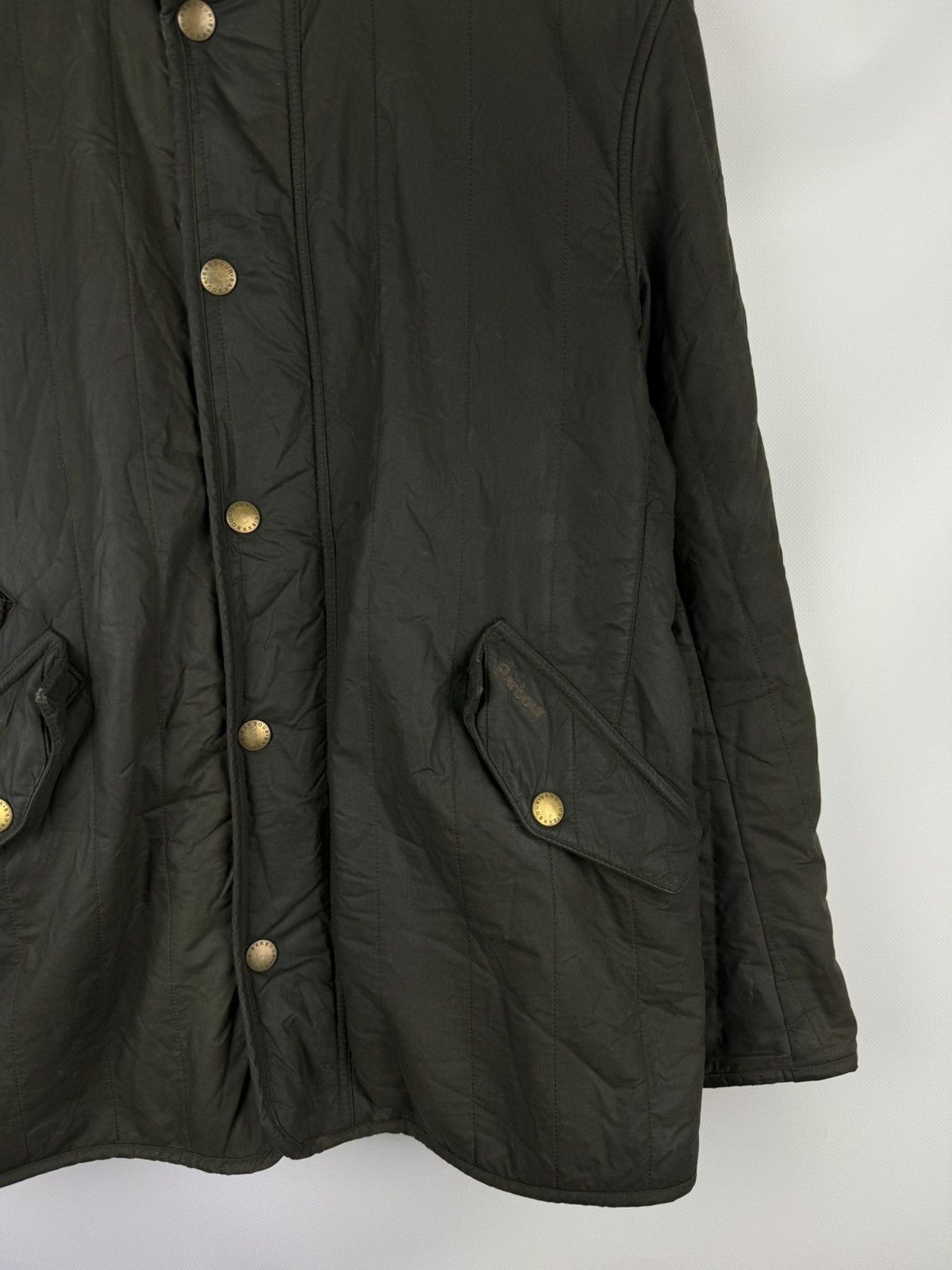 Barbour Barbour Edderton Men’s Quilted Wax Waxed Cotton Jacket Size US S / EU 44-46 / 1 - 6 Thumbnail