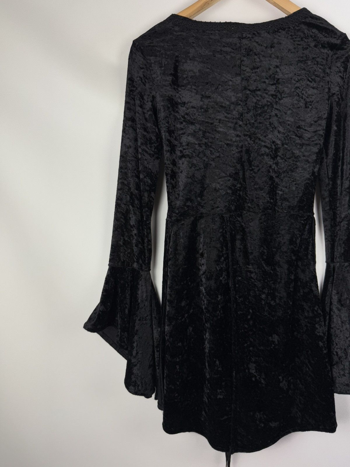 Lip Service Lip Service Gothic Witch Punk Velour Bell Sleeve Tunic Dress Size S / US 4 / IT 40 - 14 Thumbnail