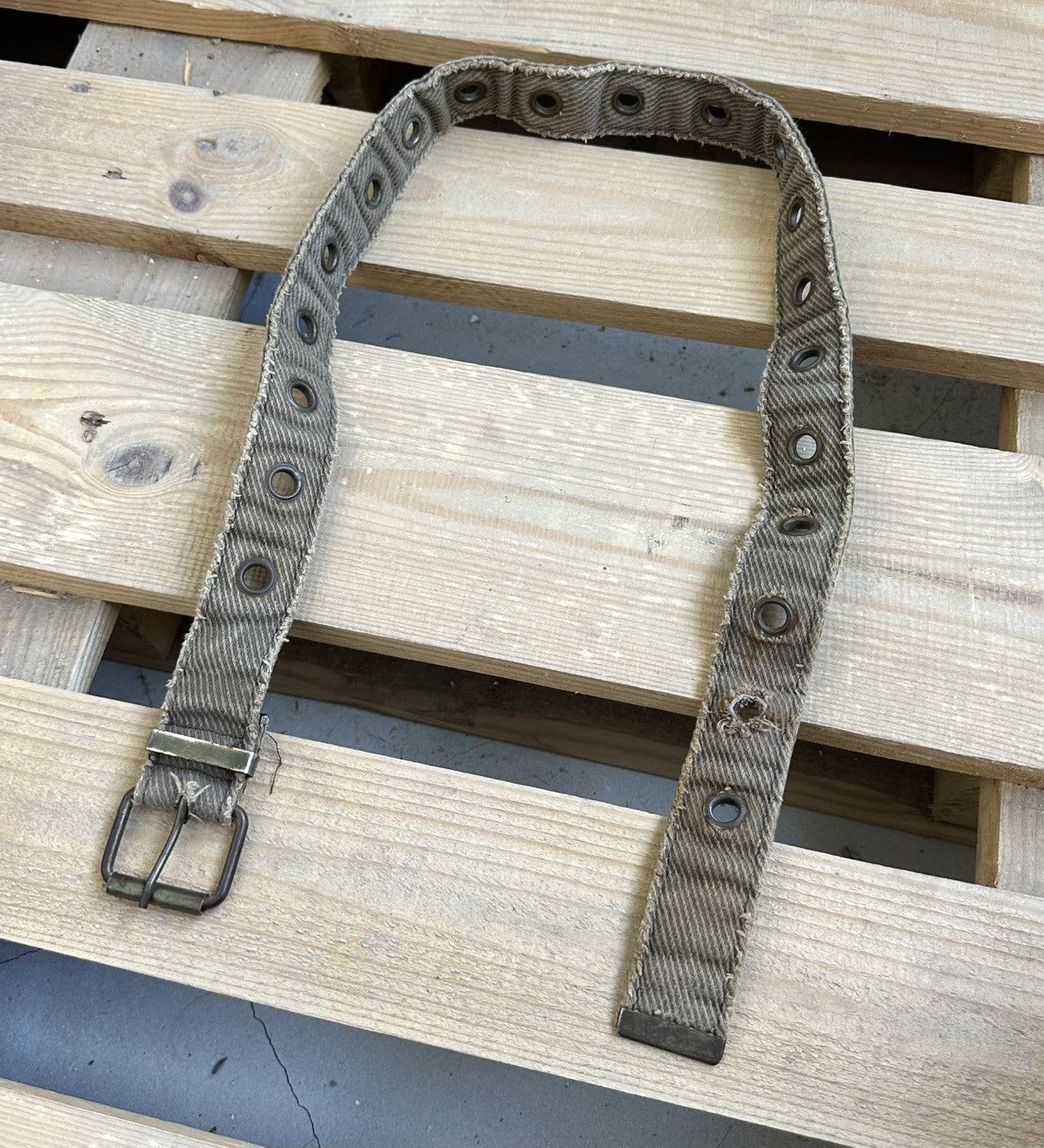 If Six Was Nine Vintage Beige Worn Belt Size ONE SIZE - 5 Thumbnail