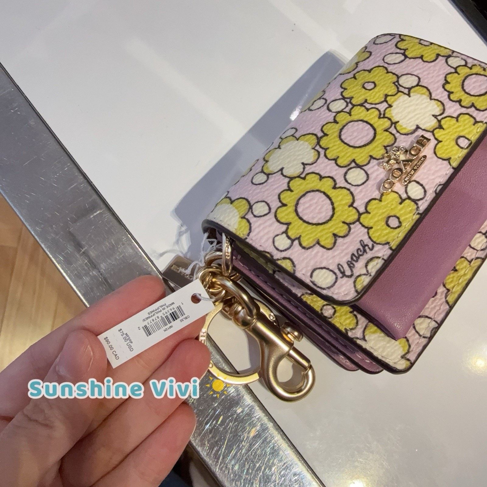 Coach NWT Coach Mini Klare Bag Charm CBL32 Im/Lilac Multi Size ONE SIZE - 8 Thumbnail