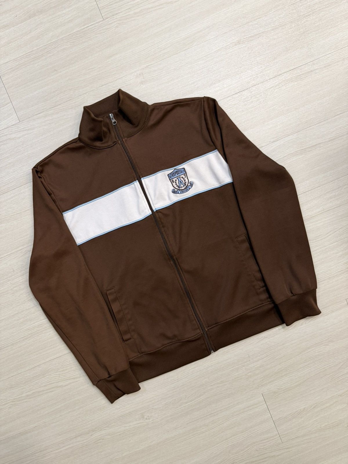 Aeropostale Y2K Aeropostale Full Zip Up Brown Striped Track Jacket Size US L / EU 52-54 / 3 - 2 Thumbnail