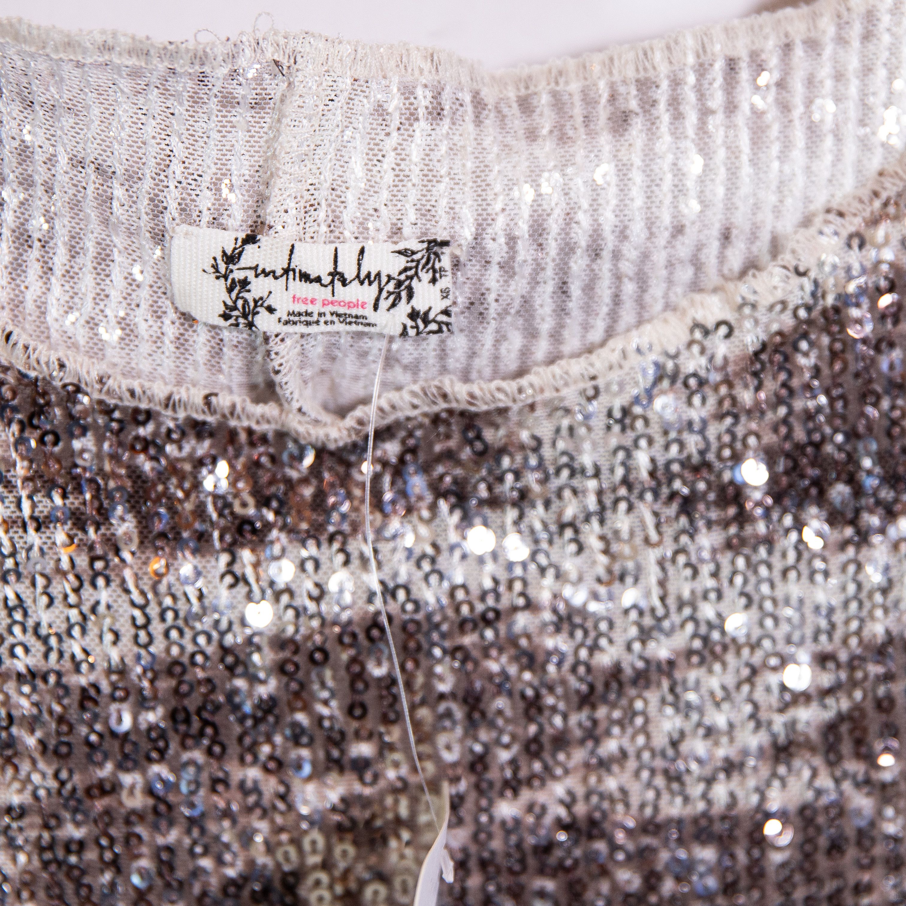 Free People NEW Free People Intimately Printed Gold Size XS / US 0-2 / IT 36-38 - 2 Thumbnail