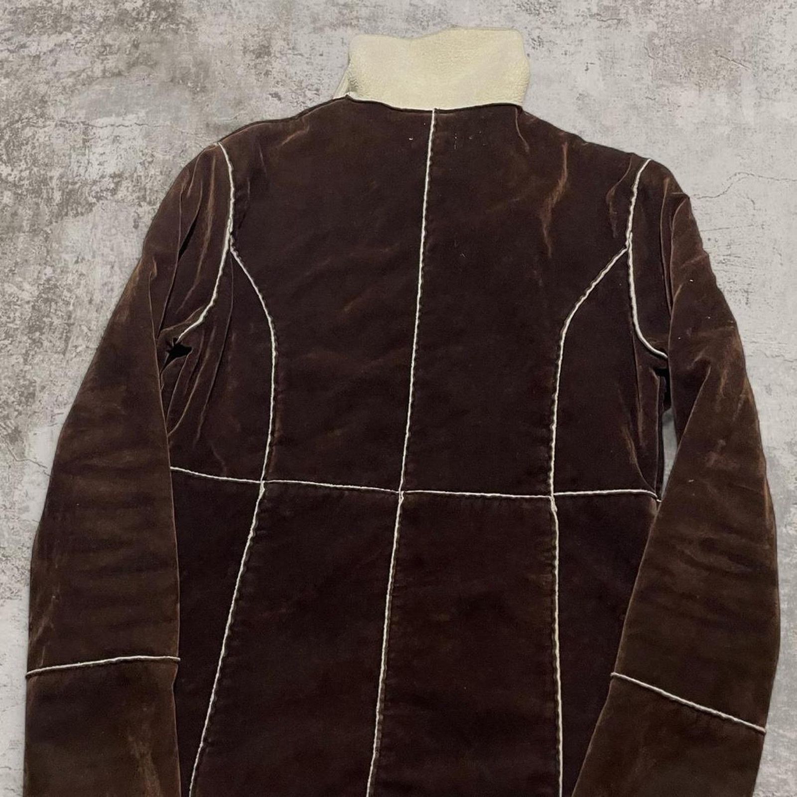 Vintage Y2k wet seal brown velvet jacket with sherpa lining sz M Size M / US 6-8 / IT 42-44 - 4 Thumbnail