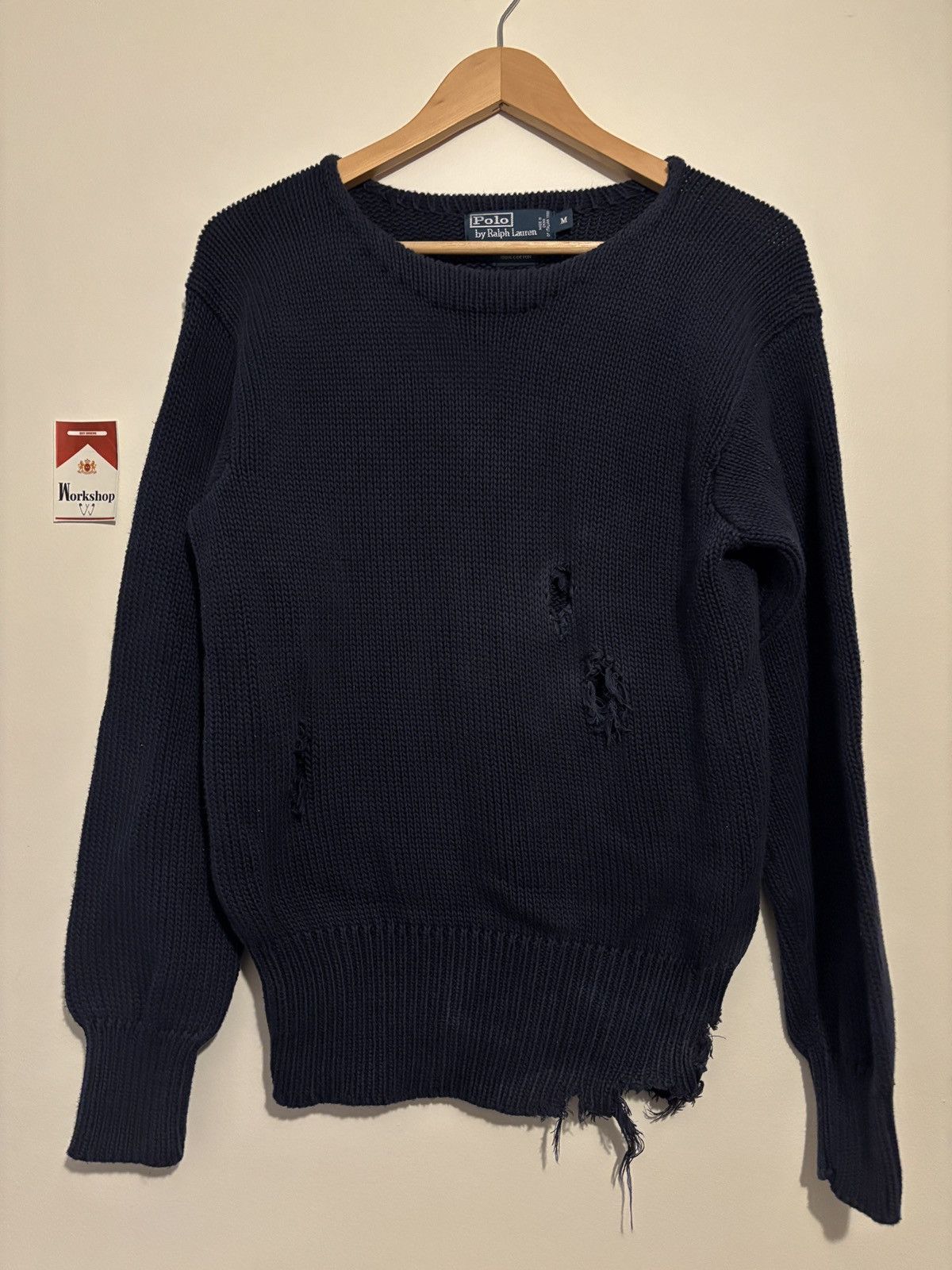 Ralph Lauren Thrashed Vintage Ralph Lauren Polo Knit Sweatshirt Crewneck Size US M / EU 48-50 / 2 - 1 Thumbnail