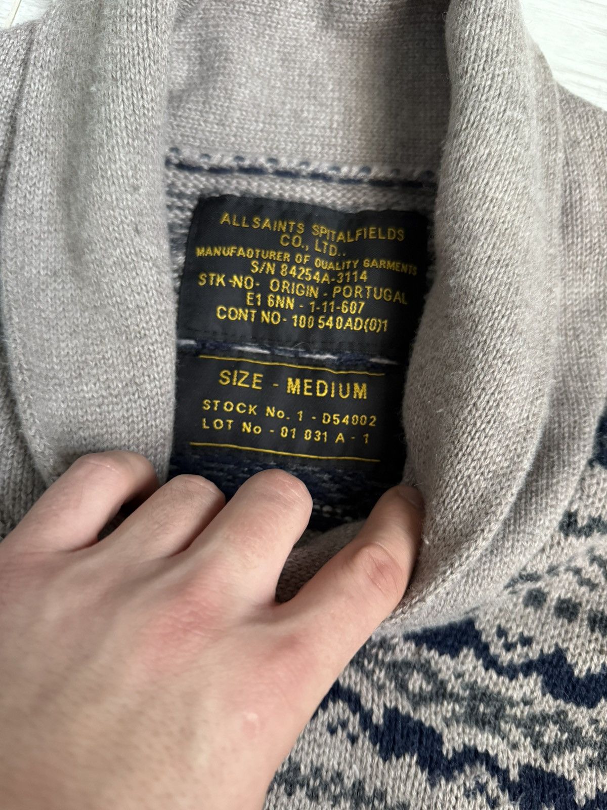 Allsaints × Vintage Vintage ALLSAINTS SPITALFIELDS knit sweater Size US M / EU 48-50 / 2 - 4 Thumbnail