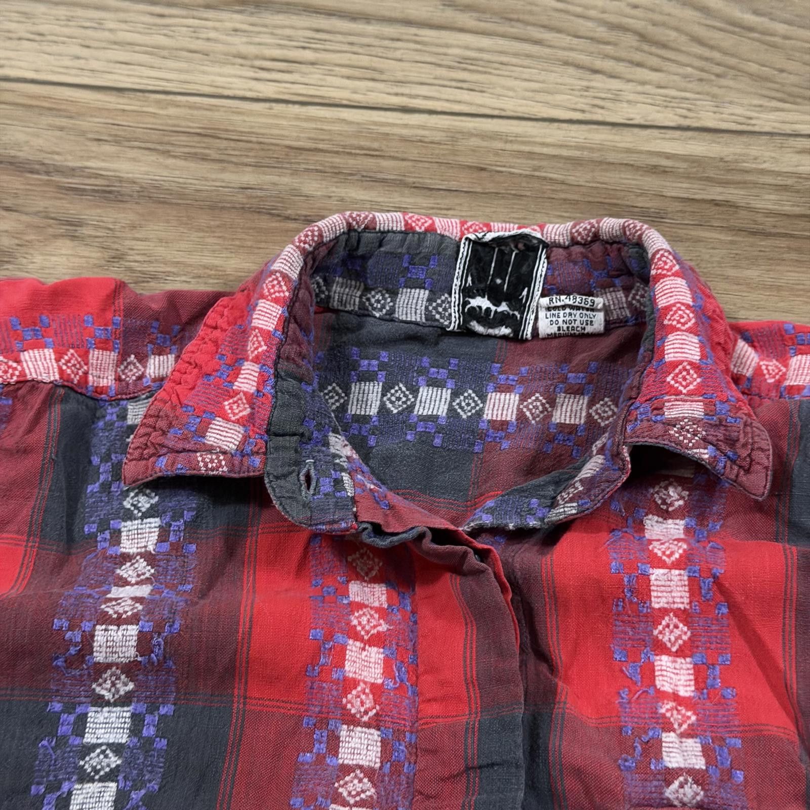 Other Vintage Chez Western Stripe Button Up Shirt Size M 80s 90s Size M / US 6-8 / IT 42-44 - 2 Thumbnail