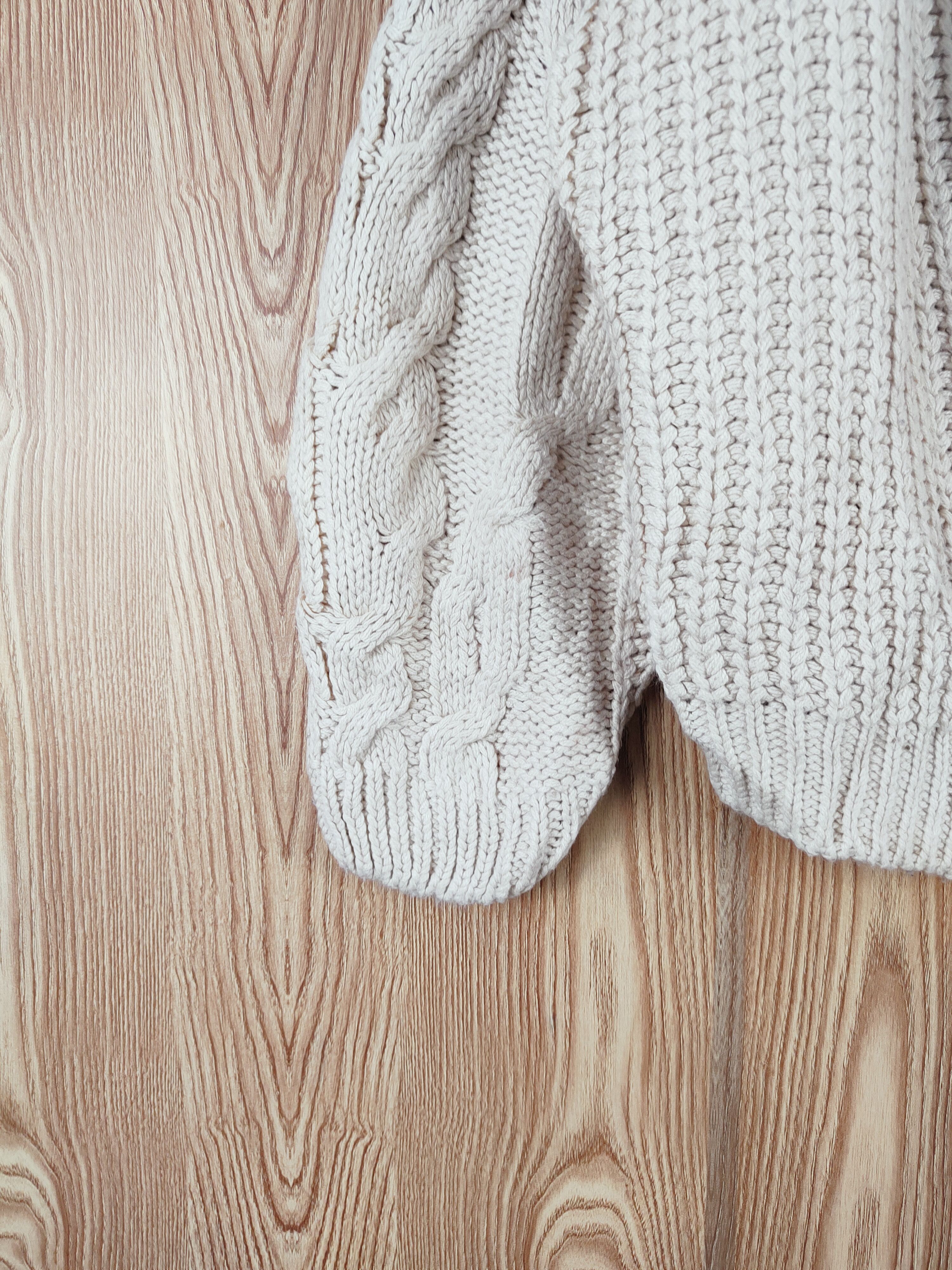 Japanese Brand Japan vintage Cream cable Knitwear Cardigan #W152 Size US XL / EU 56 / 4 - 4 Thumbnail