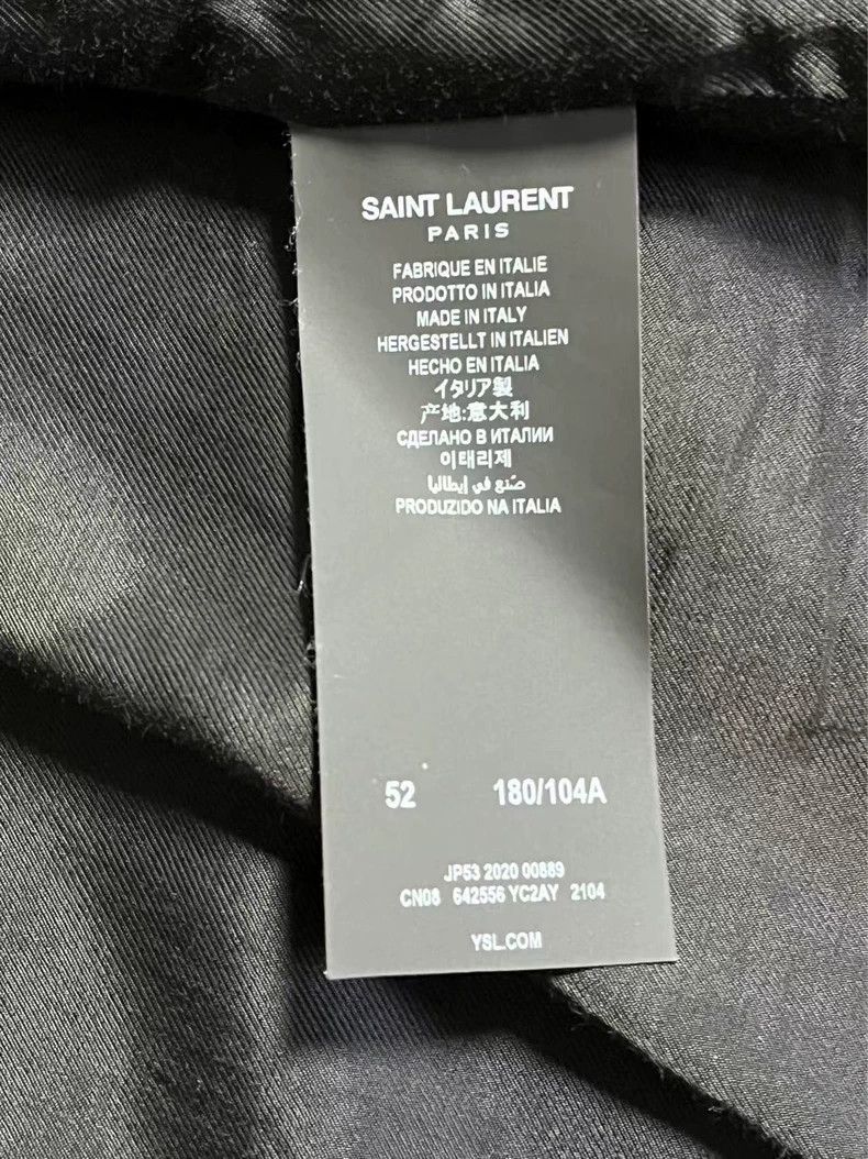 Saint Laurent Paris Saint Laurent Paris 20ss Blue Cow Carved Biker Jacket 2505- Size US L / EU 52-54 / 3 - 7 Thumbnail