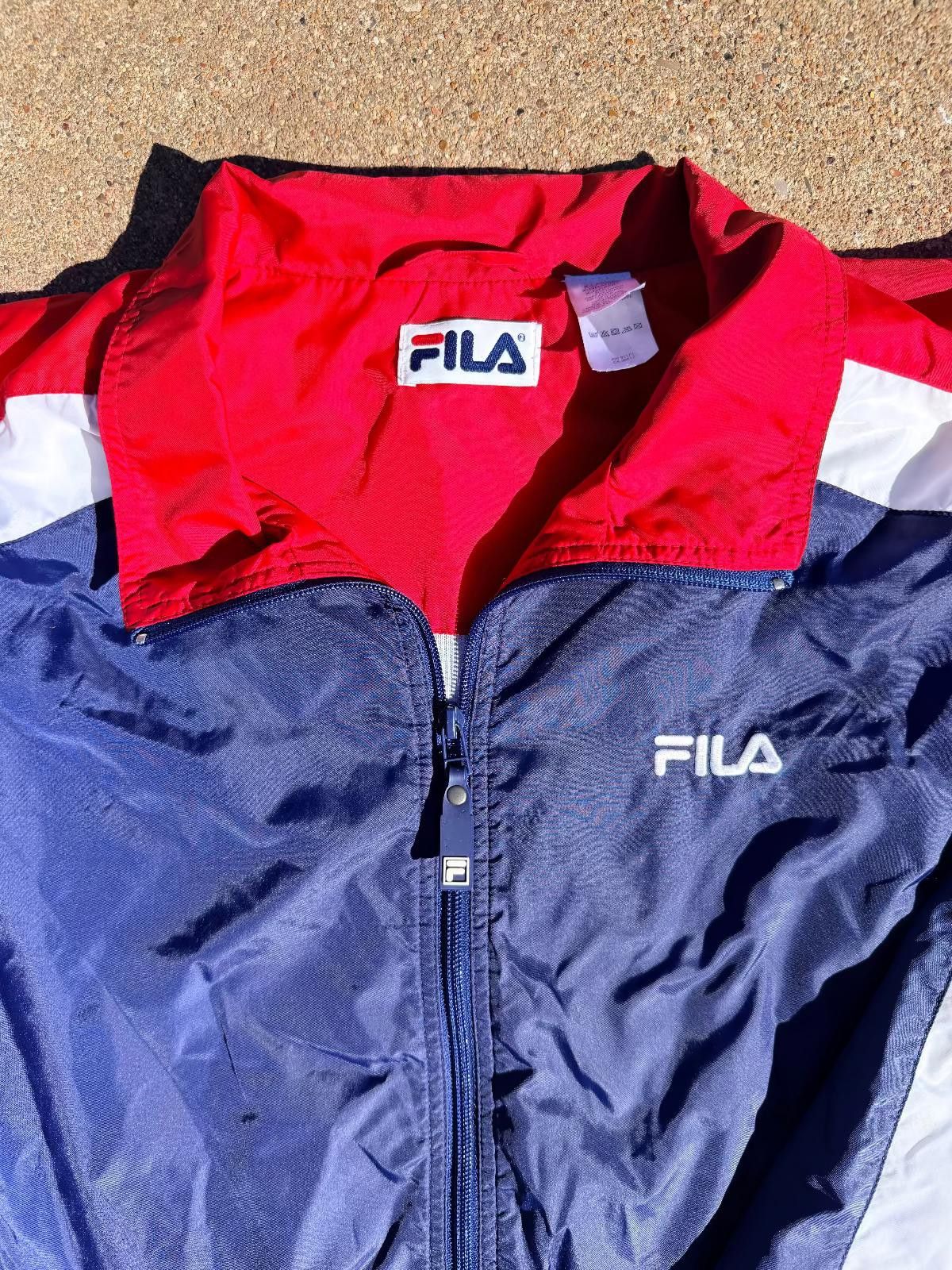 Fila FILA Tri-Color Windbreaker Jacket 90s Size ONE SIZE - 3 Thumbnail