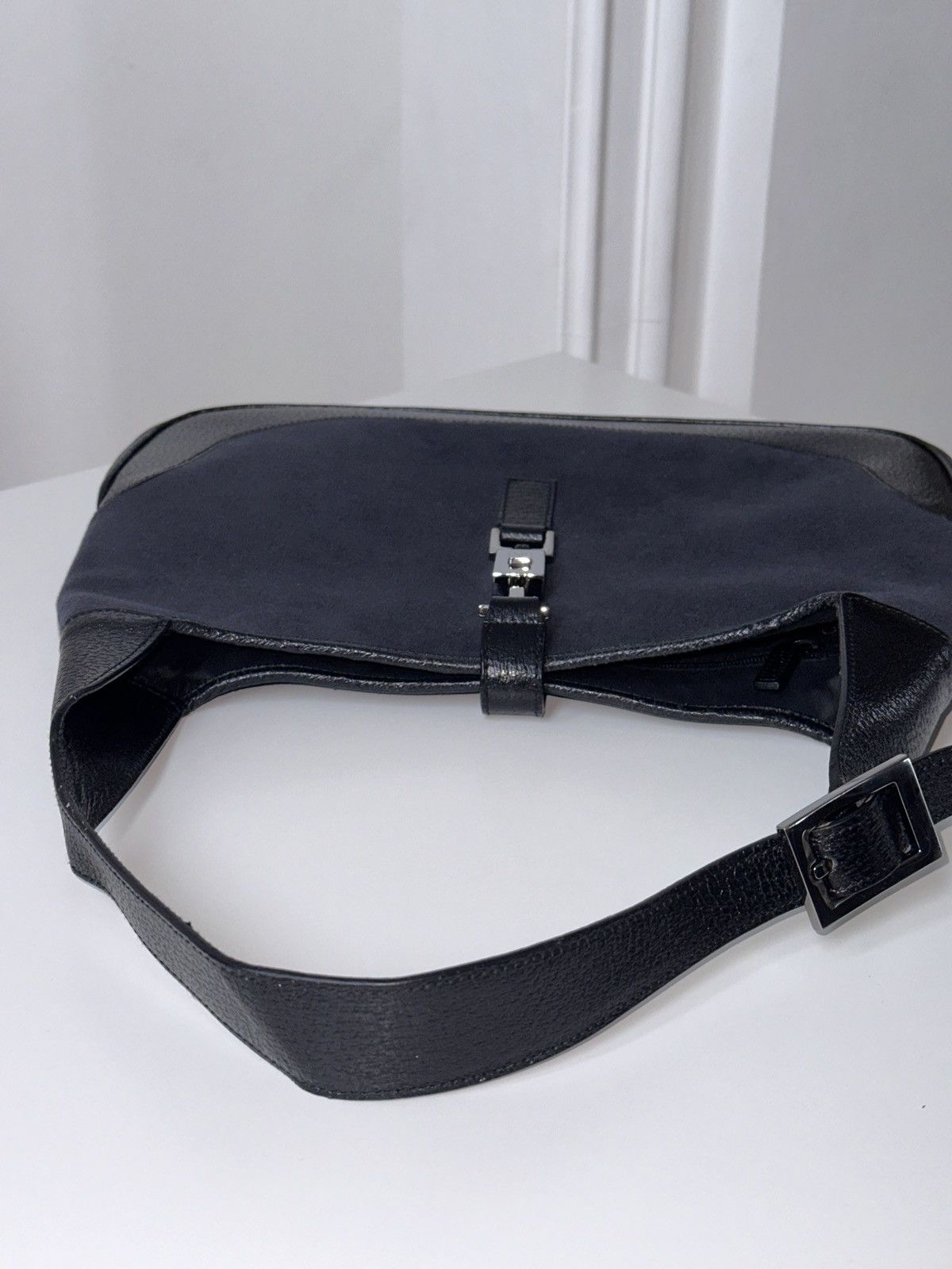 Gucci GUCCI Jackie Bag Wool Leather Black / Navy 001•3306 Size ONE SIZE - 14 Thumbnail