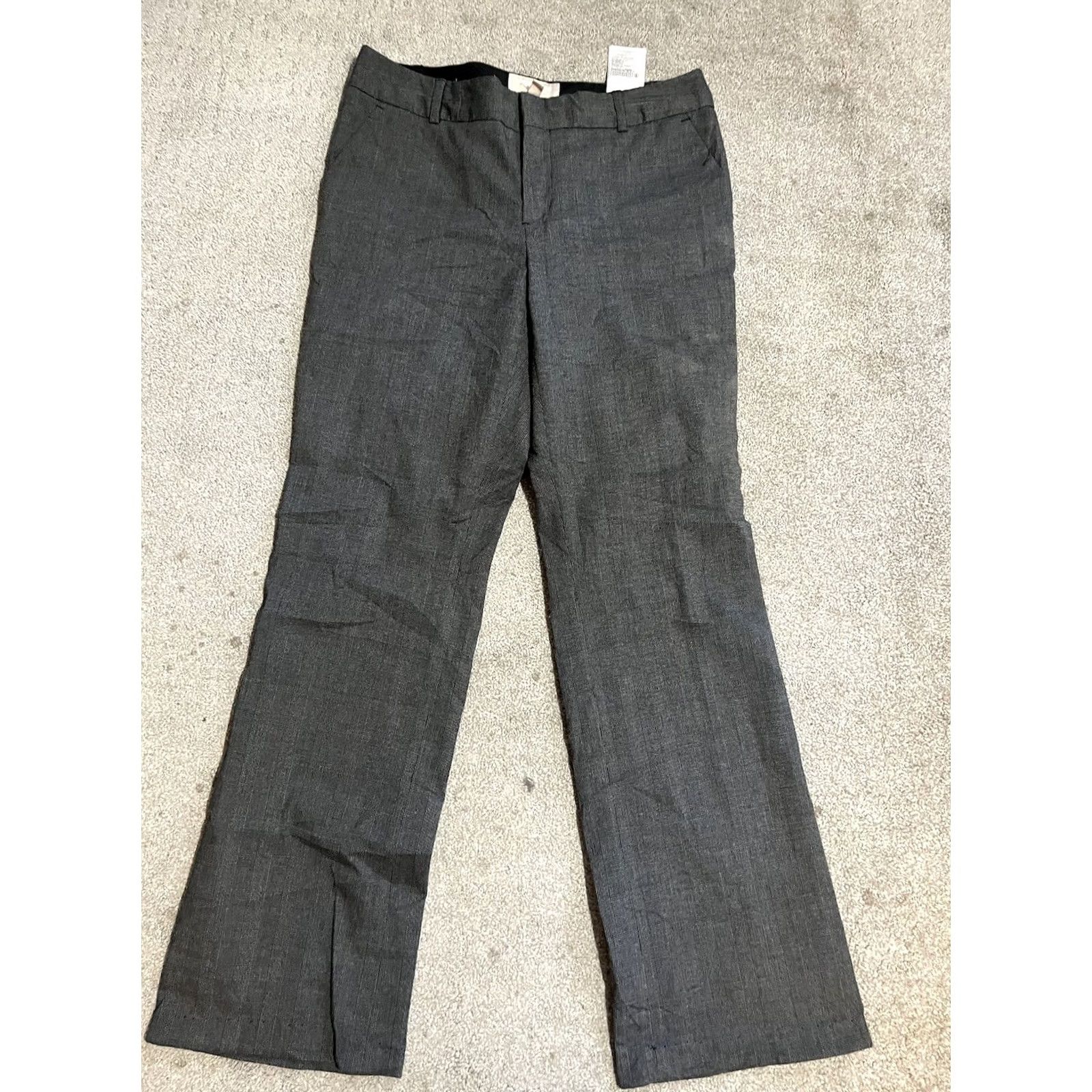 Banana Republic Banana Republic Dress Pants Martin-Fit Cotton Gray Size 8 Womens Pants Straight Lined Dress Pants, Workwear, Business, Casual, Classic Size 30" / US 8 / IT 44 - 2 Thumbnail
