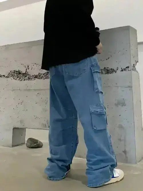 Designer × Japanese Brand × Jean y2k faded cargo baggy jeans Size US 30 / EU 46 - 1 Thumbnail