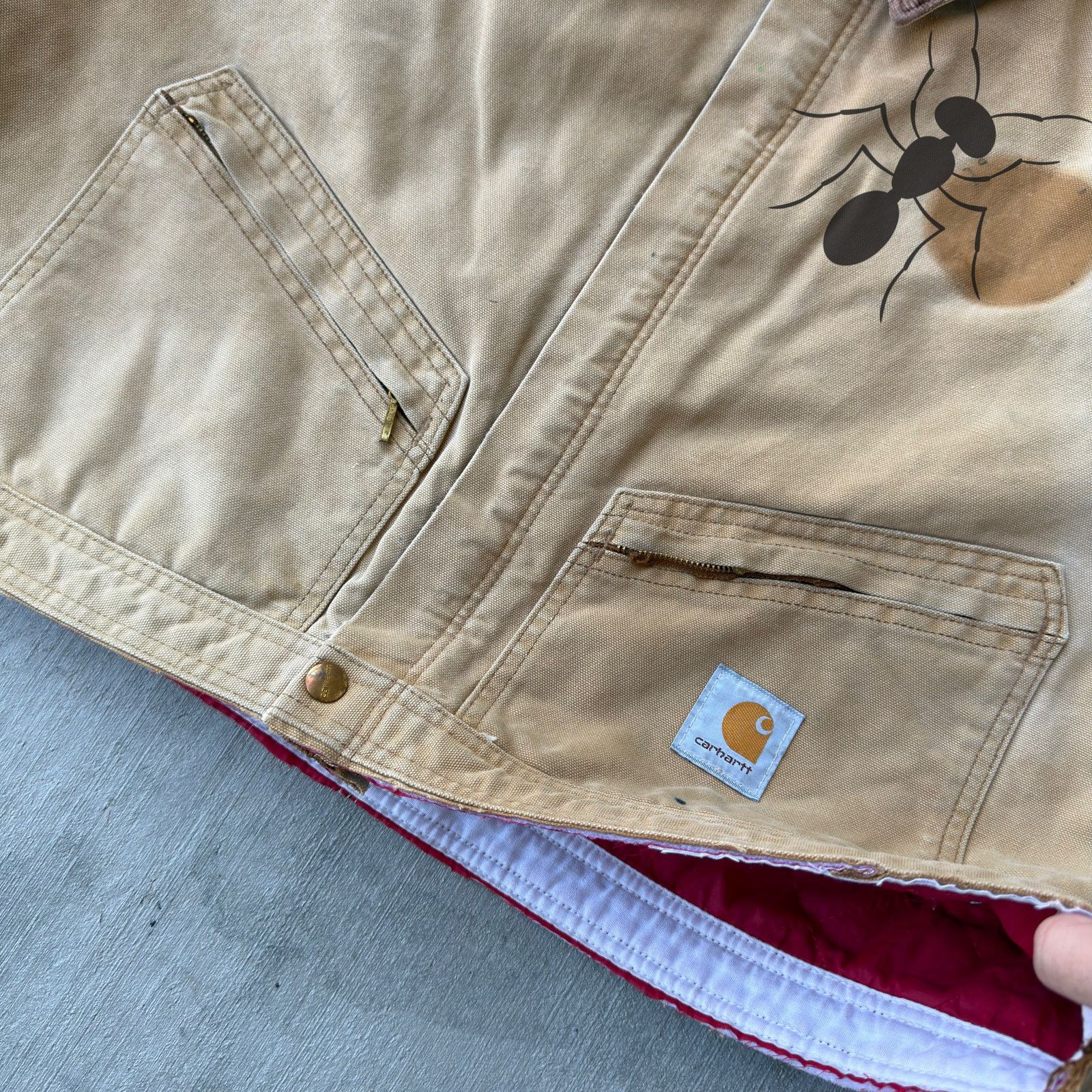 Carhartt × Vintage Carhartt brown cropped Detroit style work wear jacket Size US L / EU 52-54 / 3 - 5 Thumbnail