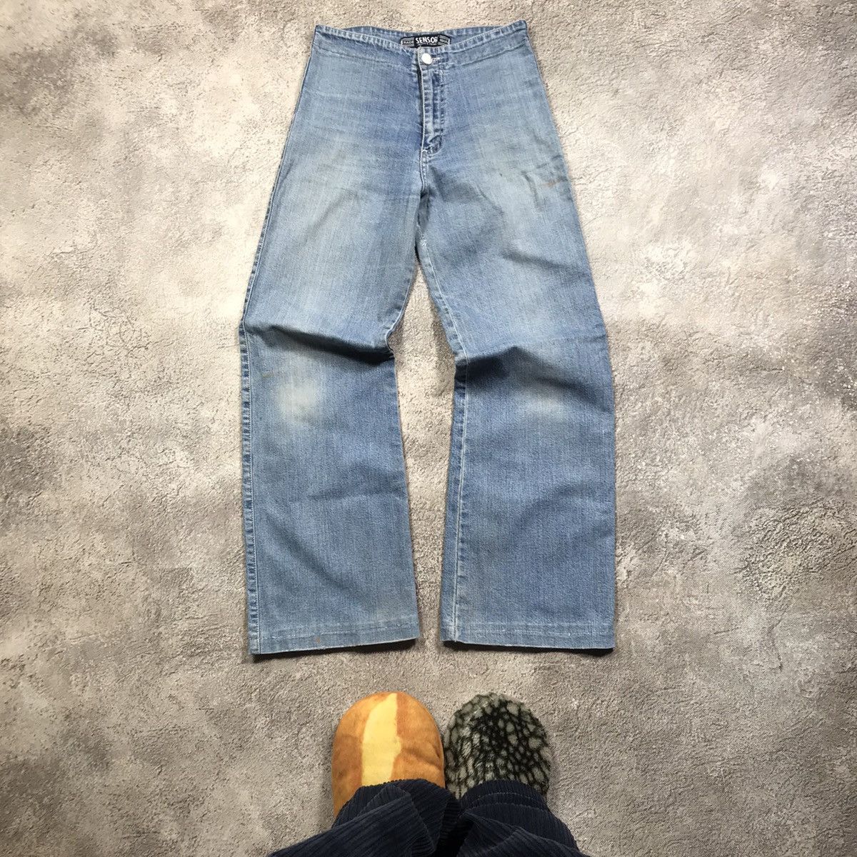 Vintage Vintage Y2K Baggy Distressed Flared Jeans Grunge Logo 24 Size 24" / US 00 / IT 34 - 1 Thumbnail