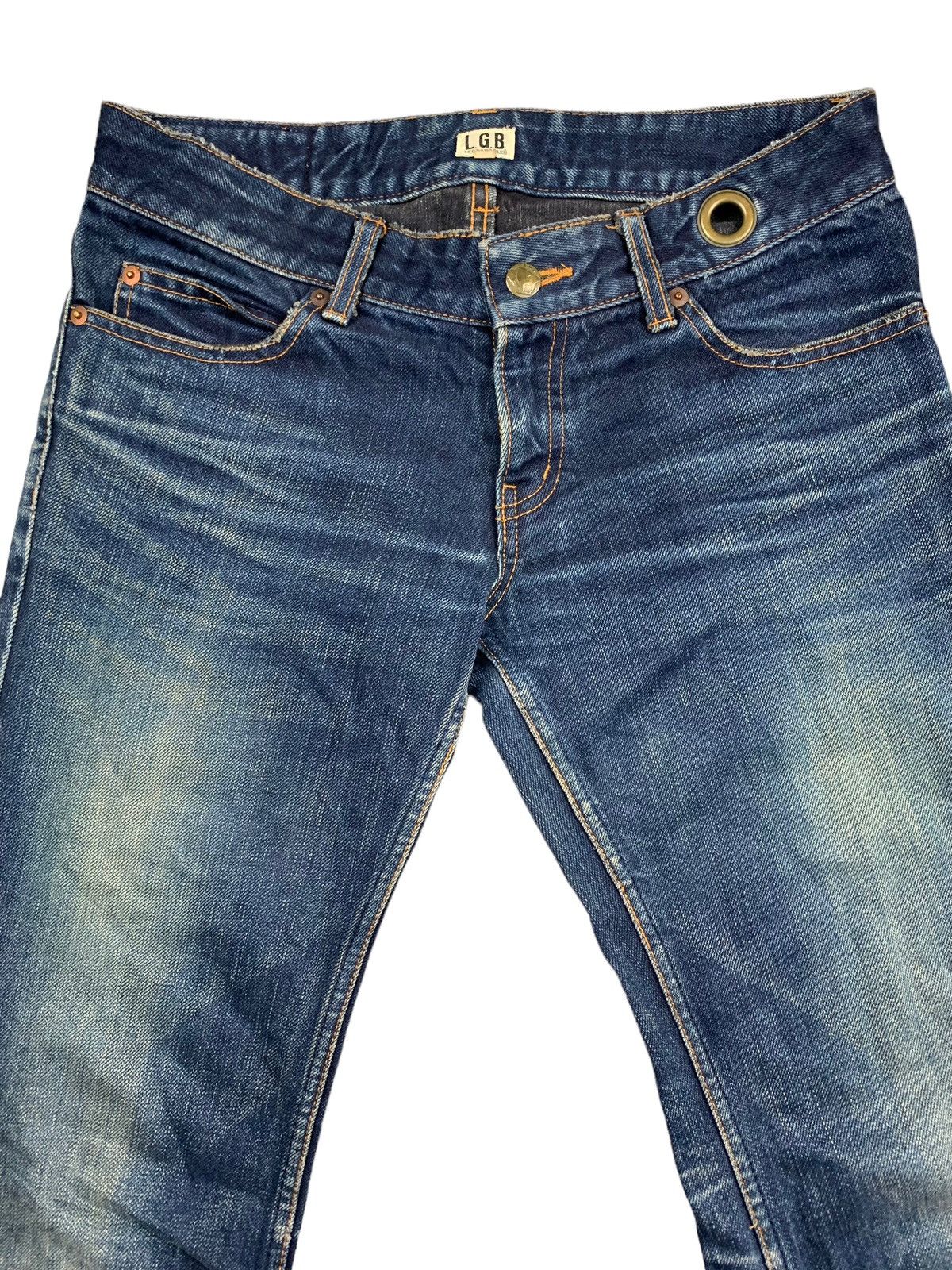 Le Grande Bleu (L.G.B.) L.G.B Mudwash Super Flared Denim Size US 27 - 3 Thumbnail