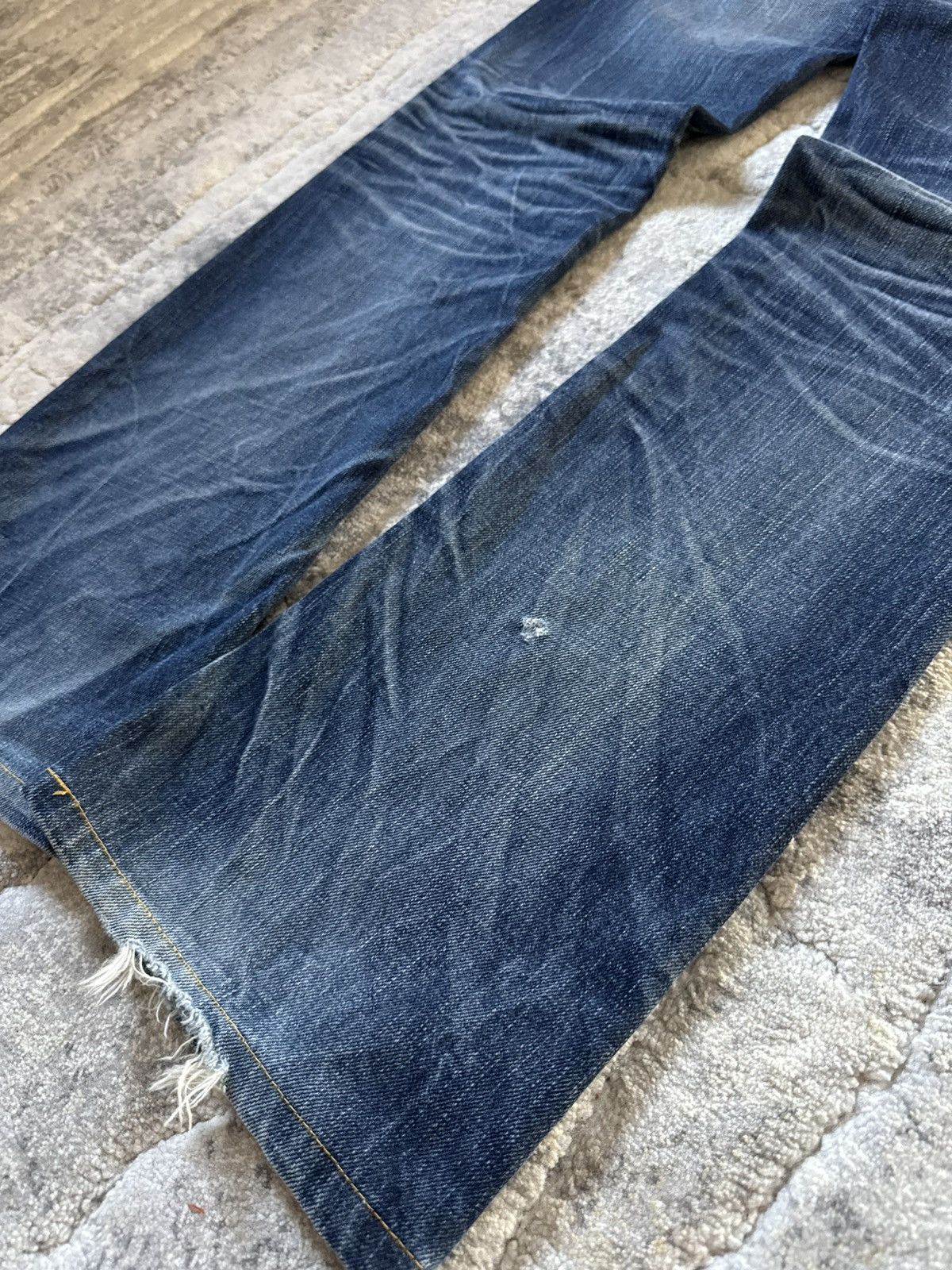 If Six Was Nine 2000s Lolita Japan Studded Pyramid Whiskers Flared Jeans Size US 30 / EU 46 - 17 Thumbnail