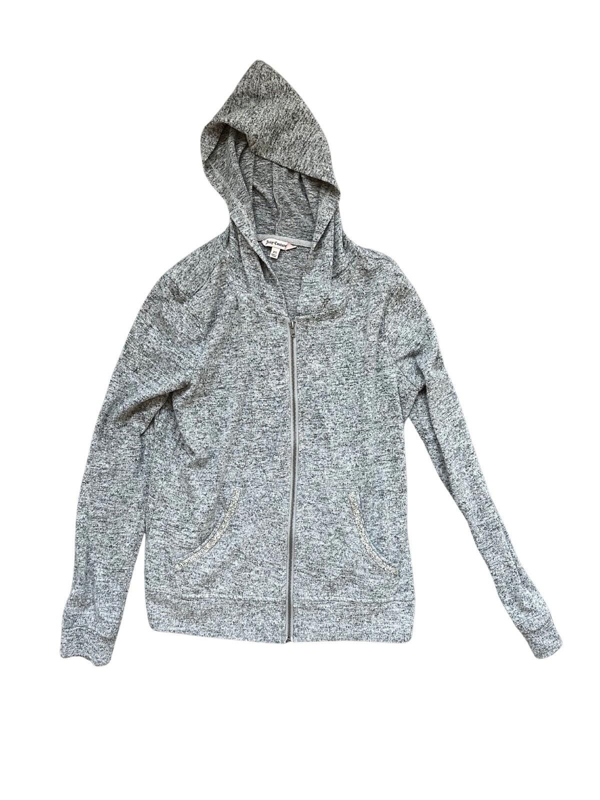 Juicy Couture Jeans Y2K Juicy Couture Jacket XS Gray Zip Up Lightweight Hoodie Size XS / US 0-2 / IT 36-38 - 1 Thumbnail