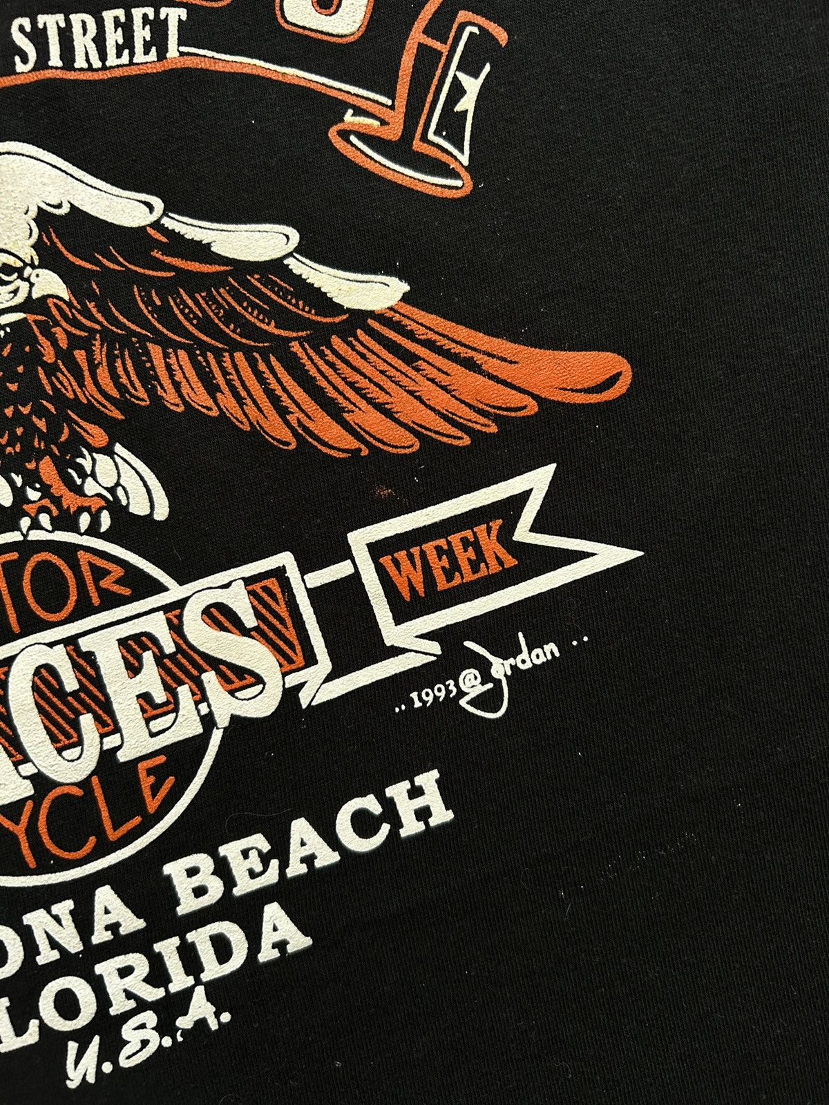 Band Tees Vintage 1993 Harley Davidson Daytona Beach Florida T-Shirt Size US XXL / EU 58 / 5 - 12 Thumbnail