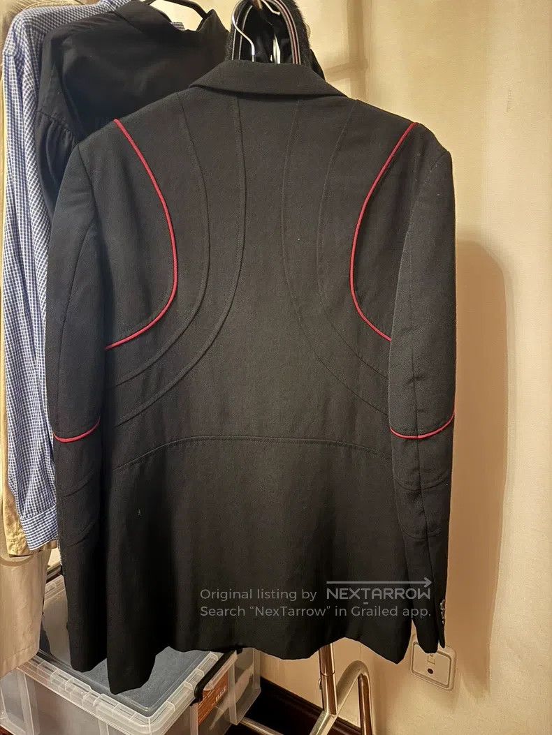 Comme des Garcons Comme Des Garcons Black curve pieced tailored suit jacket Size US M / EU 48-50 / 2 - 2 Thumbnail
