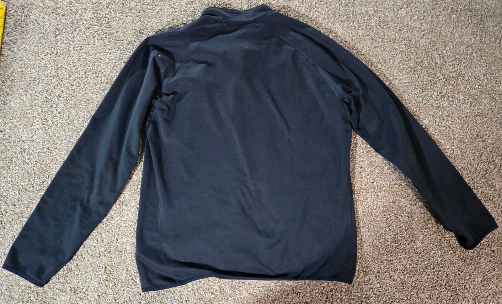 Nike nike dri fit 1/4 zip L Zip Pocket Thumb Holes Dark Blue Gray Size ONE SIZE - 7 Thumbnail