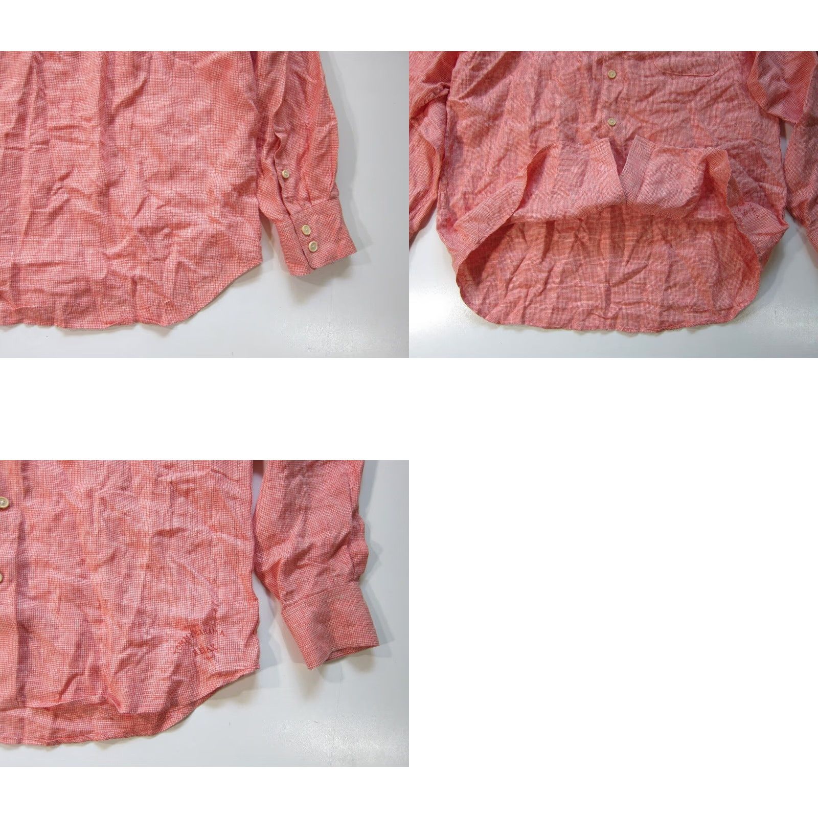Tommy Bahama Tommy Bahama Linen Orange Golf Grandote Peaks Button Down Long Sleeve Shirt XL Mens Size US XL / EU 56 / 4 - 8 Thumbnail