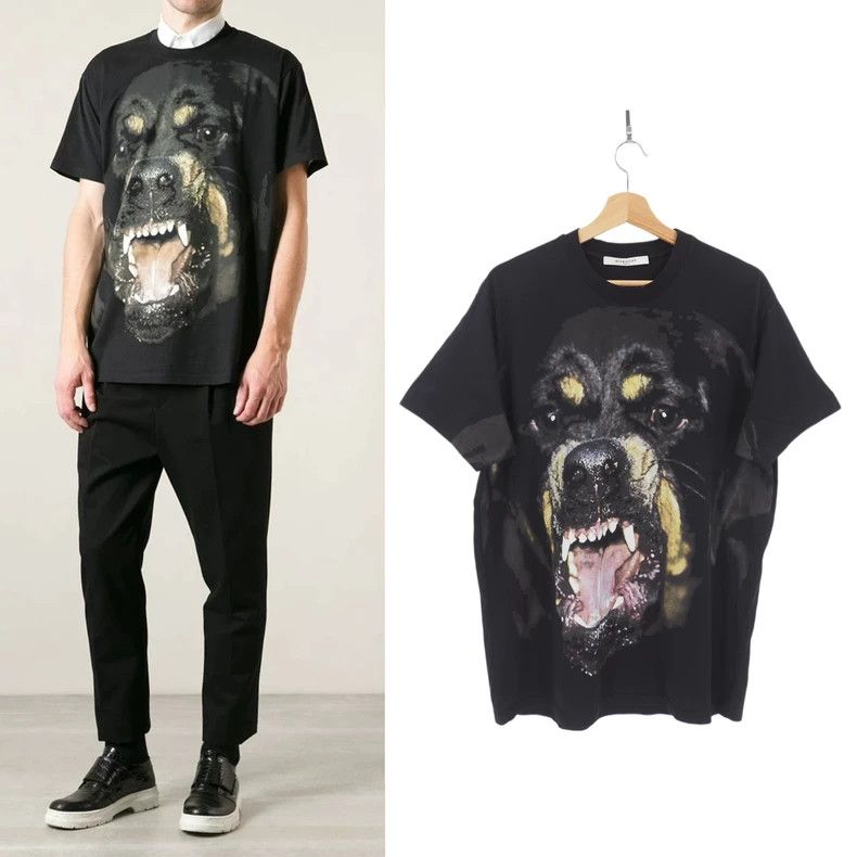 Givenchy Givenchy SS18 Black Dog Head Short Sleeves Size US XS / EU 42 / 0 - 6 Thumbnail