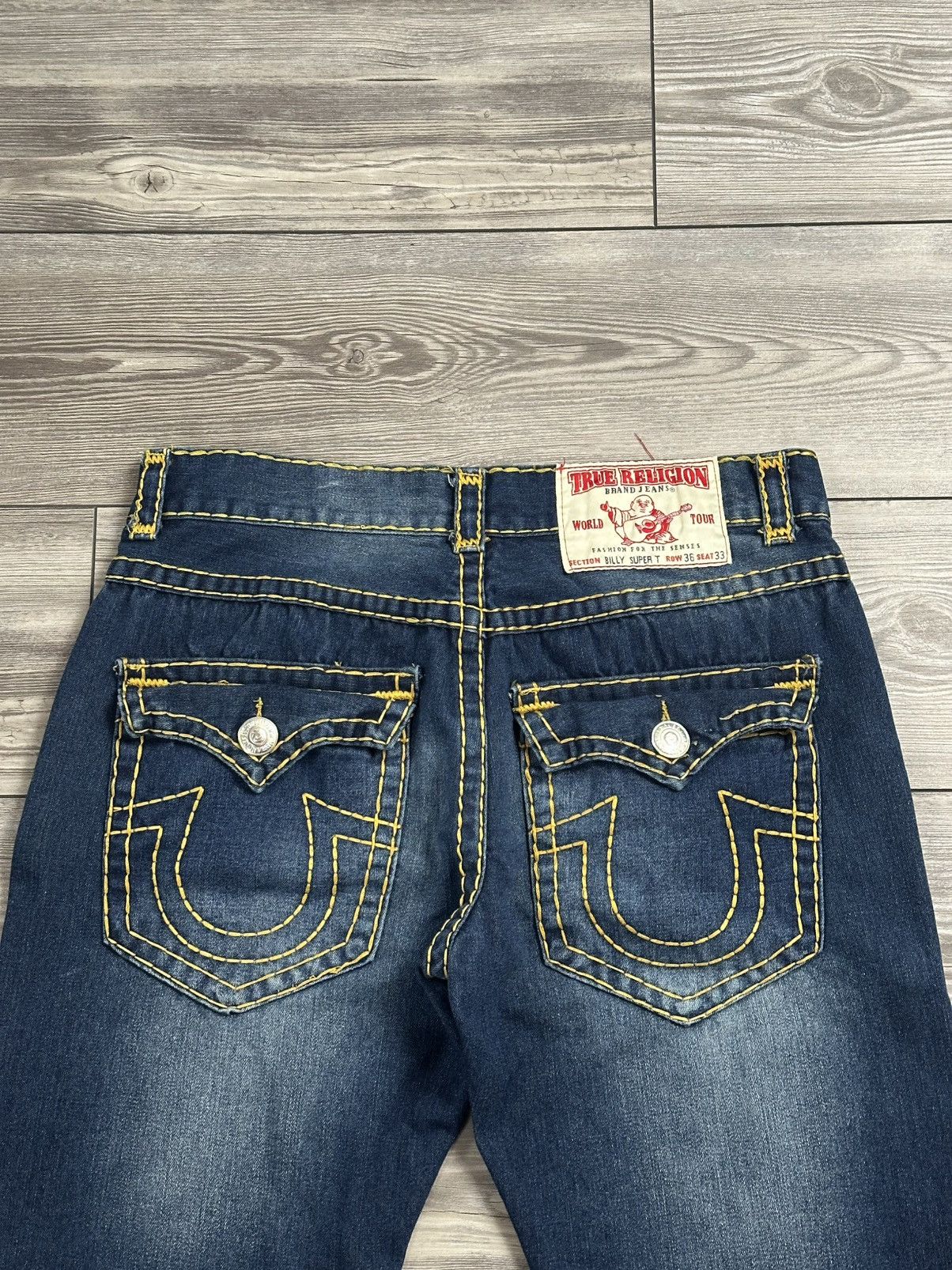 True Religion × Vintage Crazy Y2K True Religion Billy Super T Jeans Size US 36 / EU 52 - 3 Thumbnail