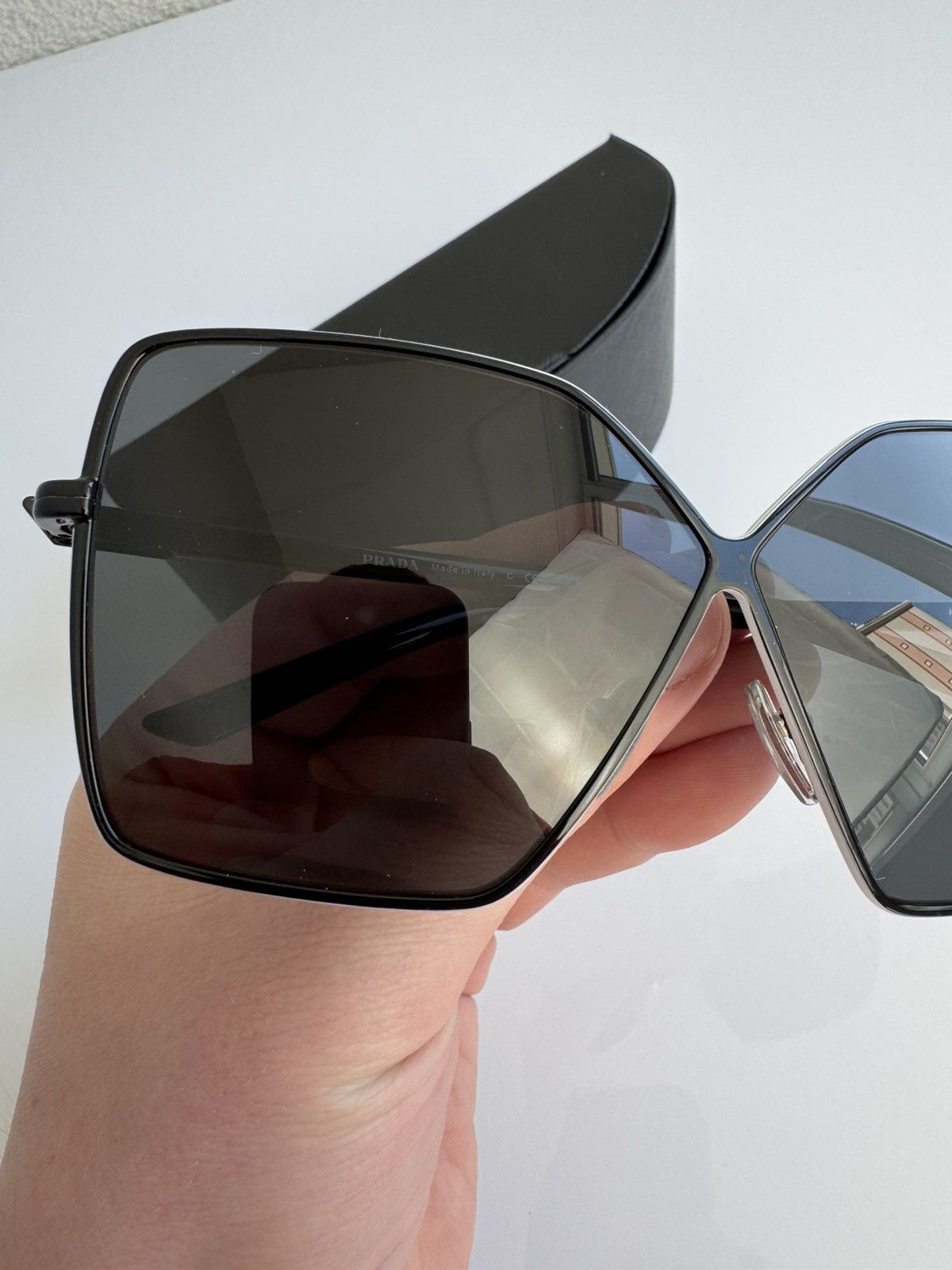 Prada Prada Sunglasses SPR Black Shield Gradient Designer Size ONE SIZE - 11 Thumbnail
