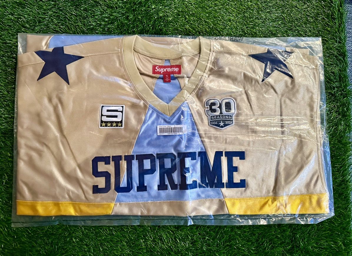 Supreme Supreme Star Football Jersey Gold Size XL Ready To Ship! Size US XL / EU 56 / 4 - 1 Thumbnail