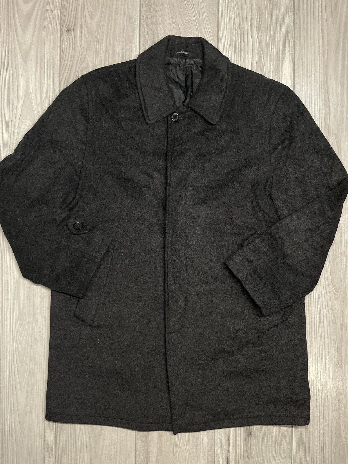 Balmain × Pierre Balmain Vintage Balmain Wool cashmere black gray coat Size US M / EU 48-50 / 2 - 1 Thumbnail