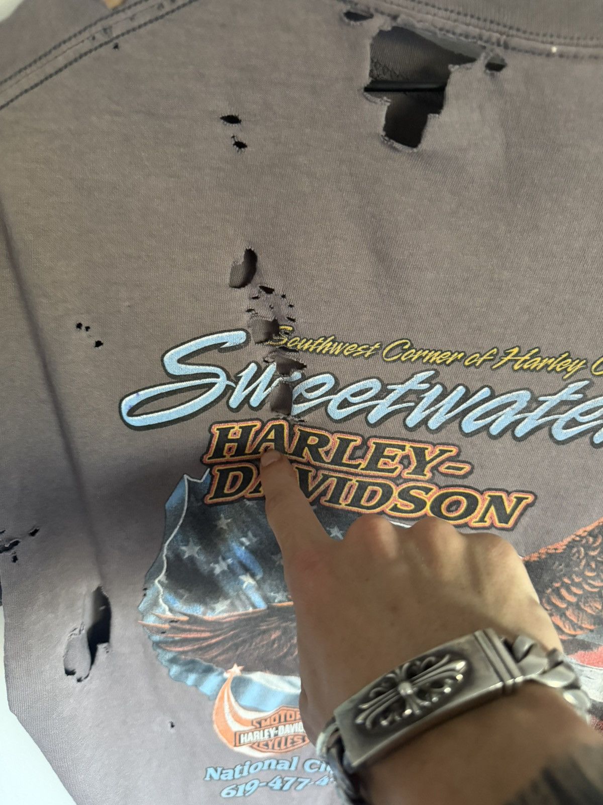 Harley Davidson ABSOLUTELY THRASHED FUCKING SMOKED HARLEY DAVIDSON Size US L / EU 52-54 / 3 - 3 Thumbnail