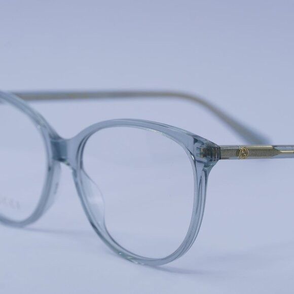 Gucci Gucci GG0550O 018 Eyeglasses Transparent Grey 53mm Frame Size ONE SIZE - 5 Thumbnail