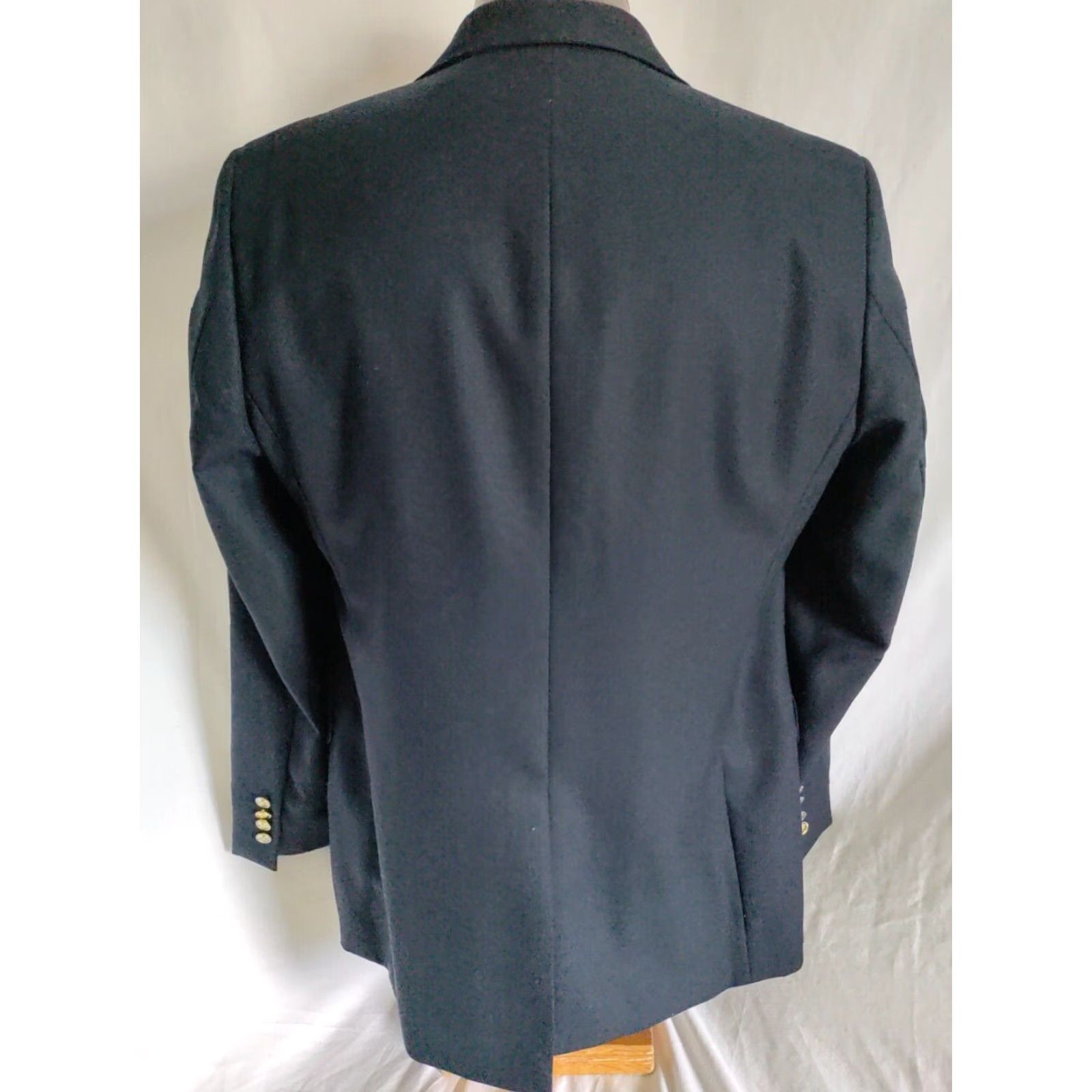 VINTAGE Stafford Navy Blue Worsted Wool Two Button Blazer Sport Coat Jacket 44R NWOT Mens Blazer Wool Navy Blue 44R Vintage Stafford Jacket (NWOT)