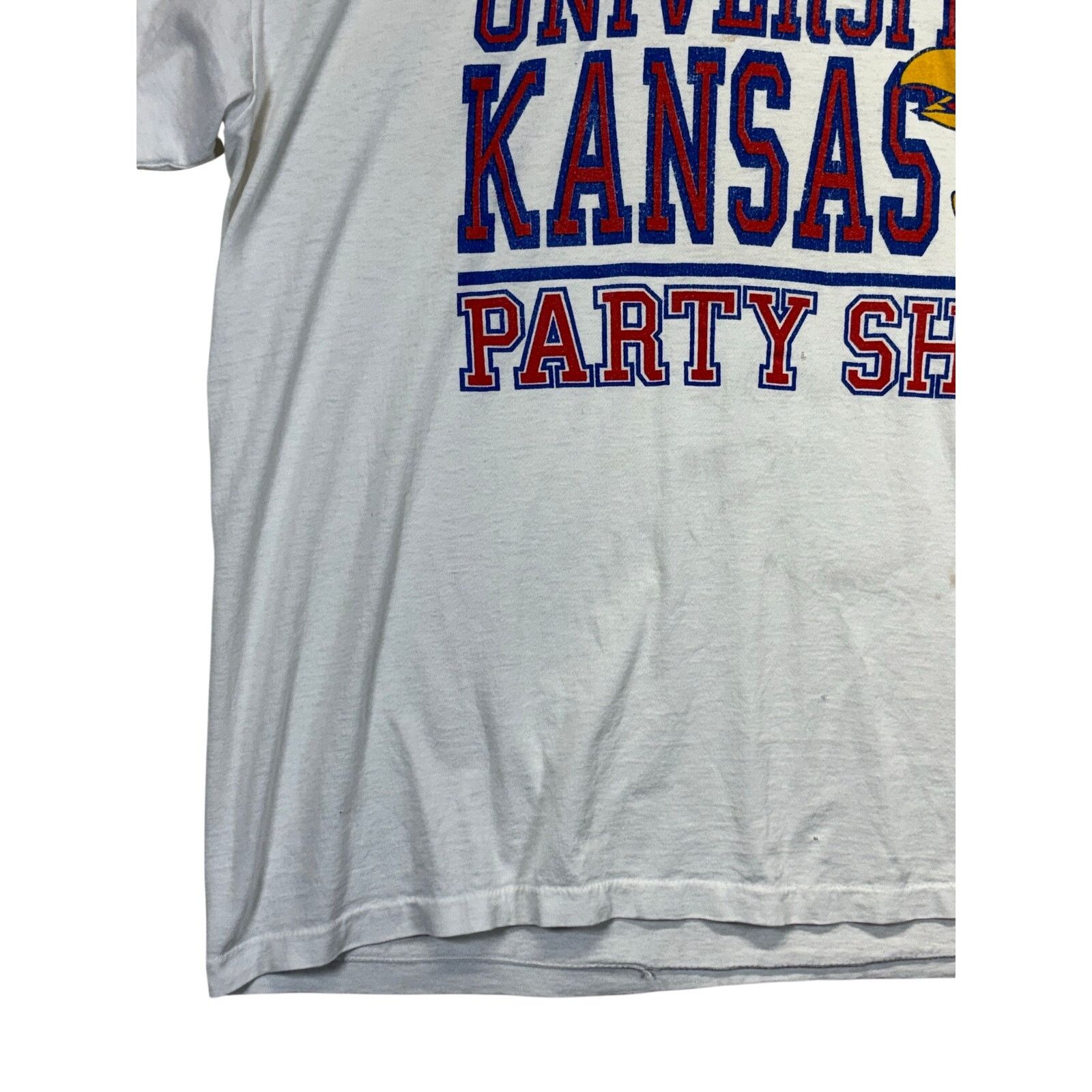 The Unbranded Brand Vintage University of Kansas Jayhawks Shirt USA Made Tee Size US XL / EU 56 / 4 - 10 Thumbnail