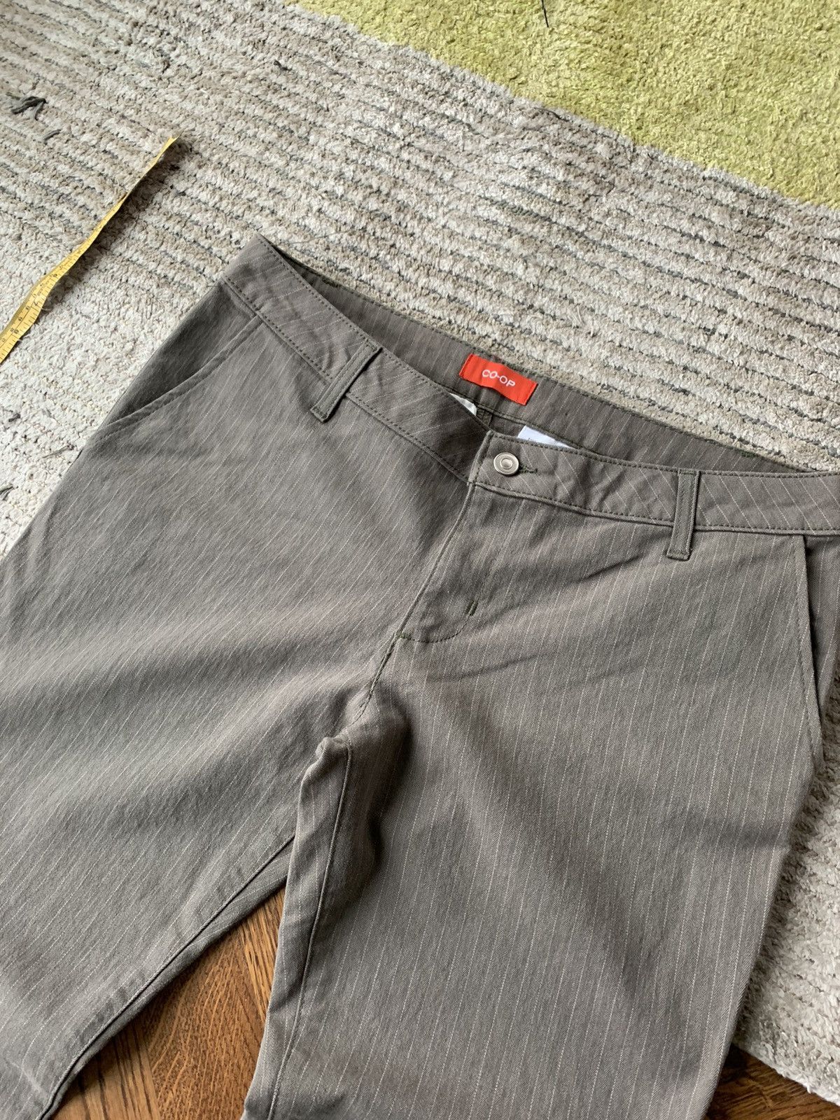 Designer × Japanese Brand × Vintage Vintage Miu Miu Style Low Rise Pants 2000s Flared Pin Stripe Size 34" / US 12 / IT 48 - 7 Thumbnail