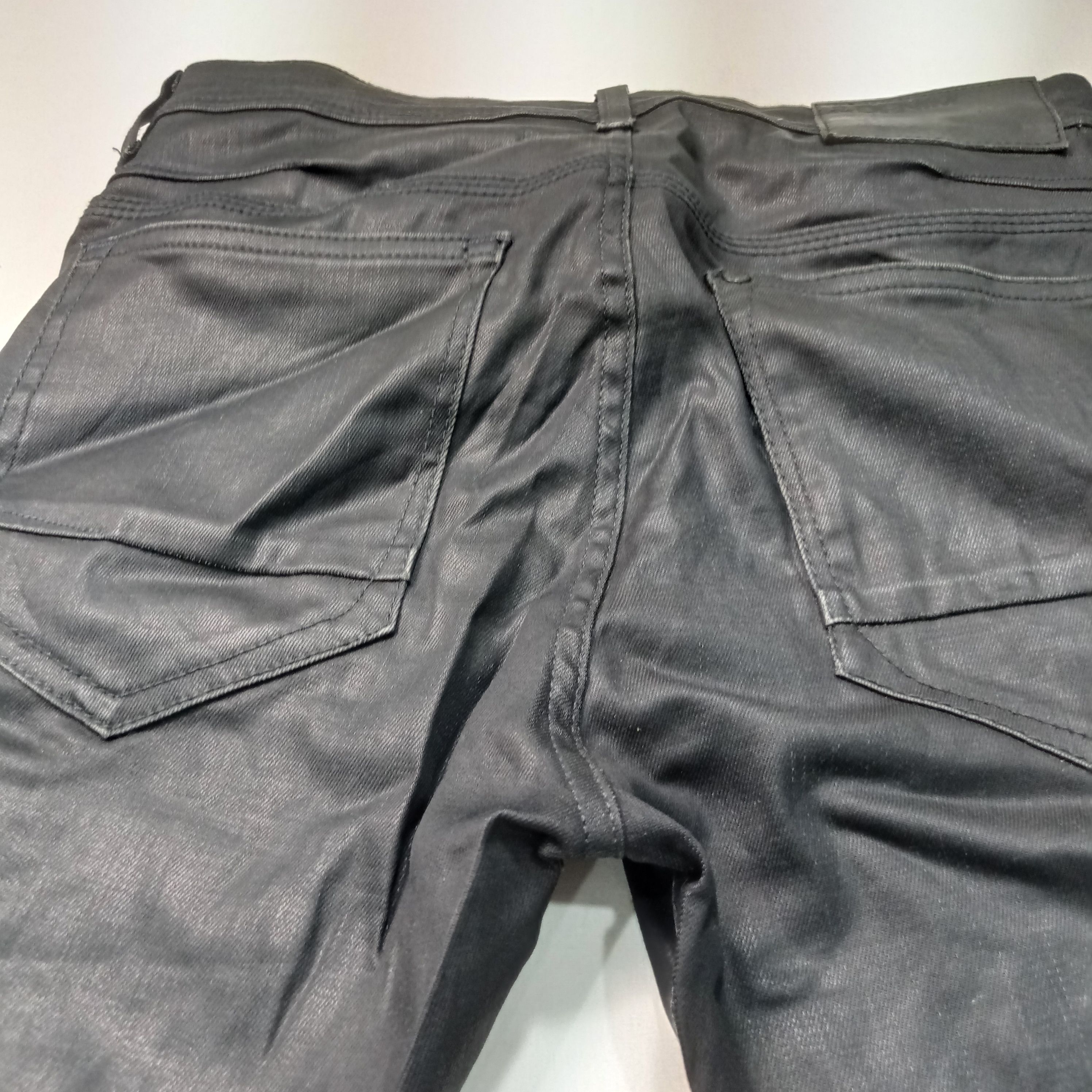 H&M 🔥H&M X & Jeans Skinny Super Black Distressed Pants Size 28" / US 6 / IT 42 - 14 Thumbnail