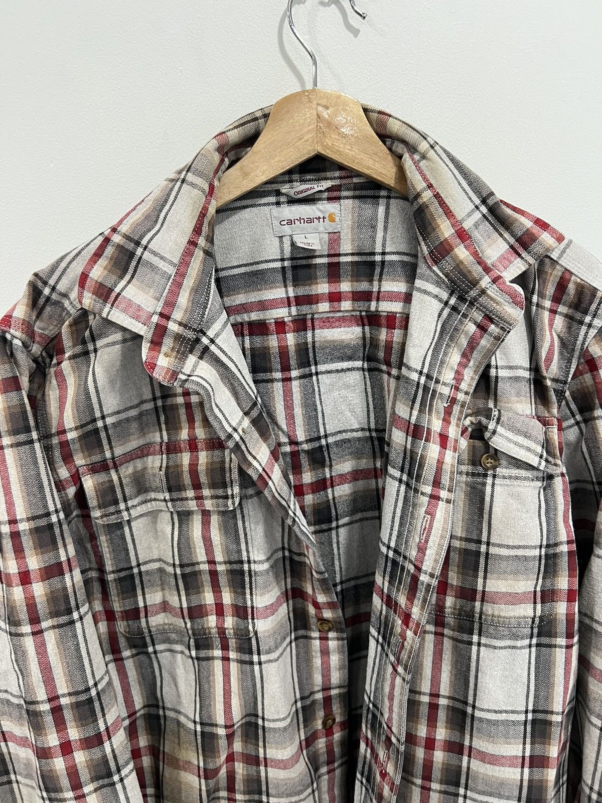 Carhartt Vintage Carhartt Button Up Shirt Plaid Size US L / EU 52-54 / 3 - 3 Thumbnail