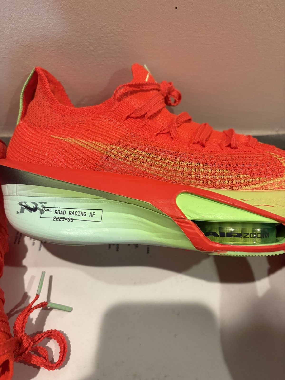 Nike Nike Air Zoom Alphafly NEXT% 3 'Bright Crimson Lime Blast' Size US 6.5 / IT 36.5 - 9 Thumbnail