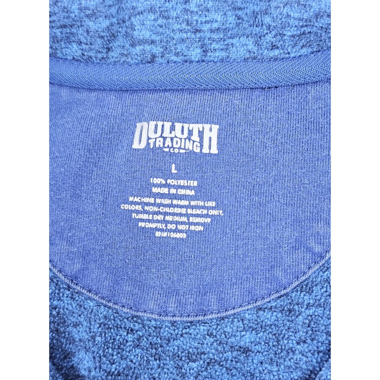 Vintage Duluth Fleece Pullover Shirt 1/4 Snap Heathered Blue Men L Size US L / EU 52-54 / 3 - 2 Thumbnail