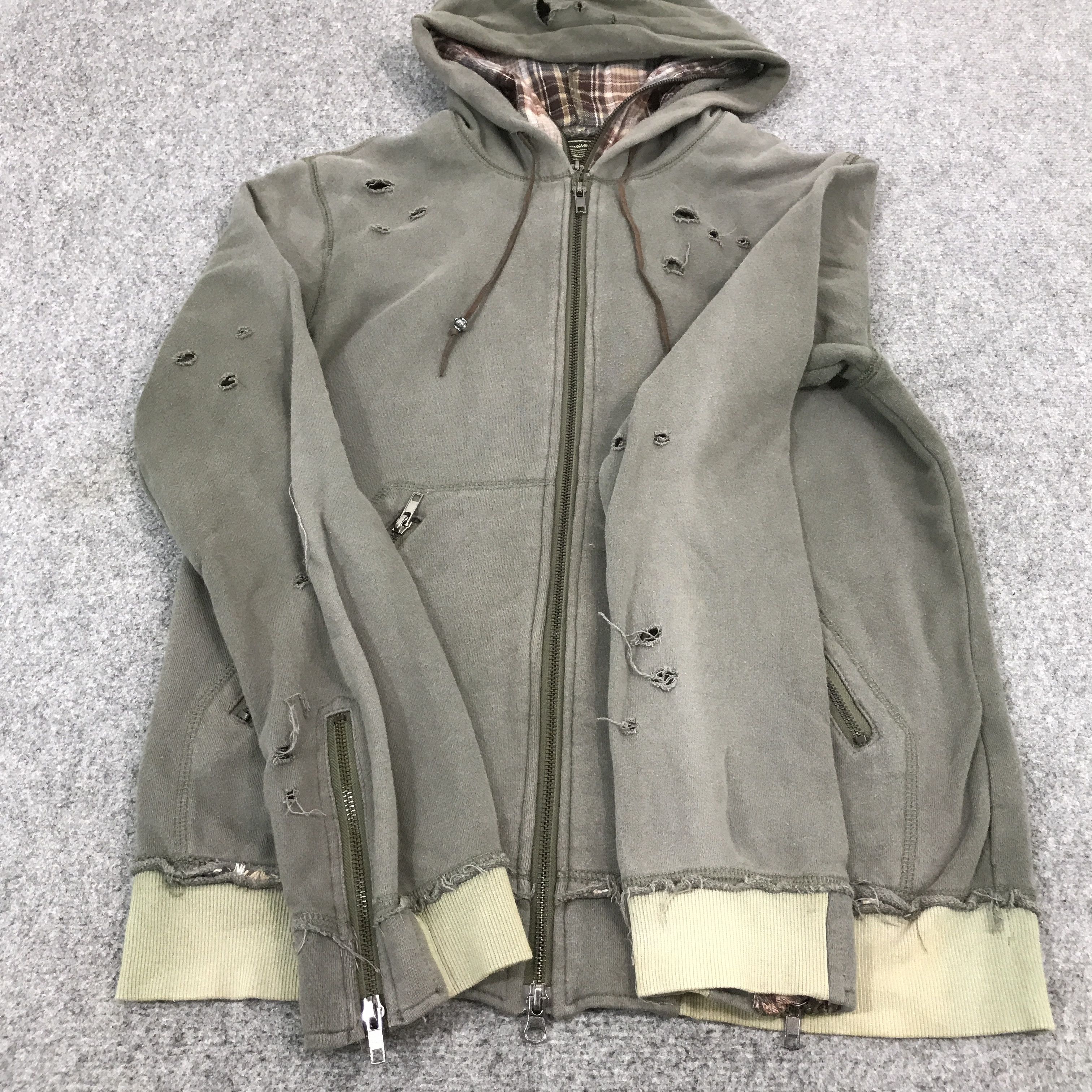 If Six Was Nine × Japanese Brand × KMRii JAPAN BREATHMINT DISTRESSED SHOOT DESIGN HOODIES JACKET Size US M / EU 48-50 / 2 - 8 Thumbnail
