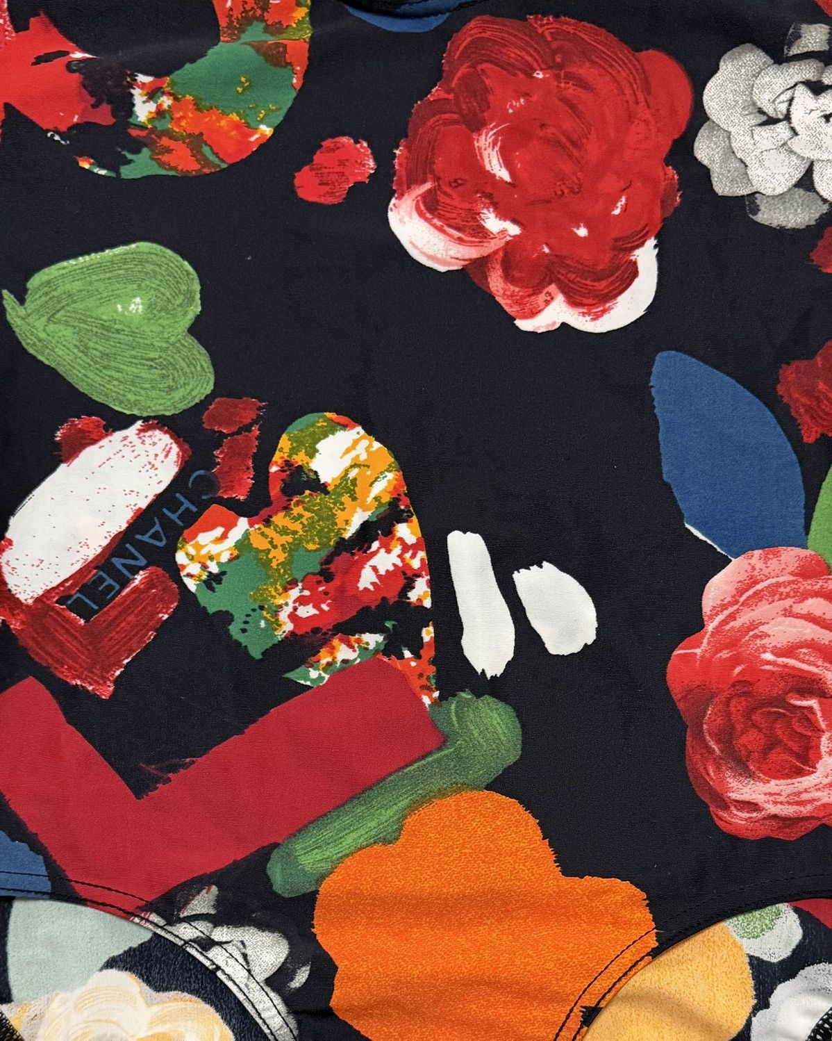 Chanel CHANEL S/S 1992 Logo Abstract Floral One-Piece Swimsuit Size XS / US 0-2 / IT 36-38 - 2 Thumbnail