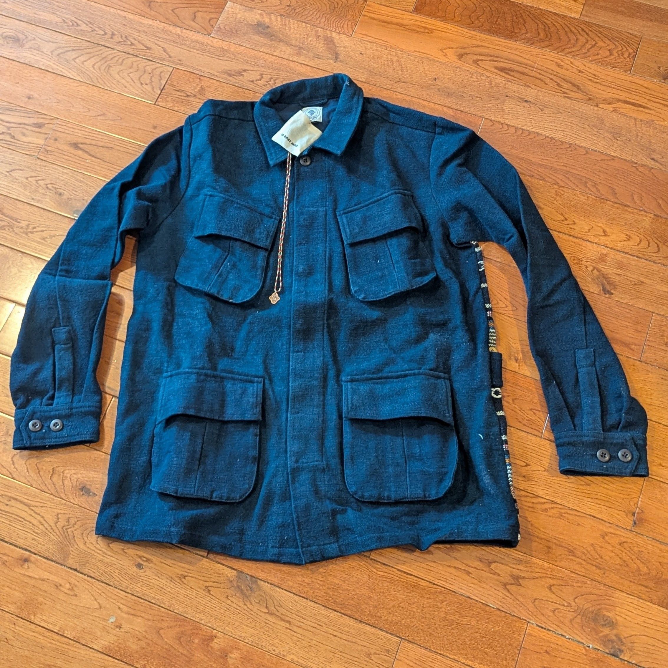 18 East Mandu Khadi Jungle Jacket Leftover Bits, Indigo Cotton Size US M / EU 48-50 / 2 - 1 Thumbnail