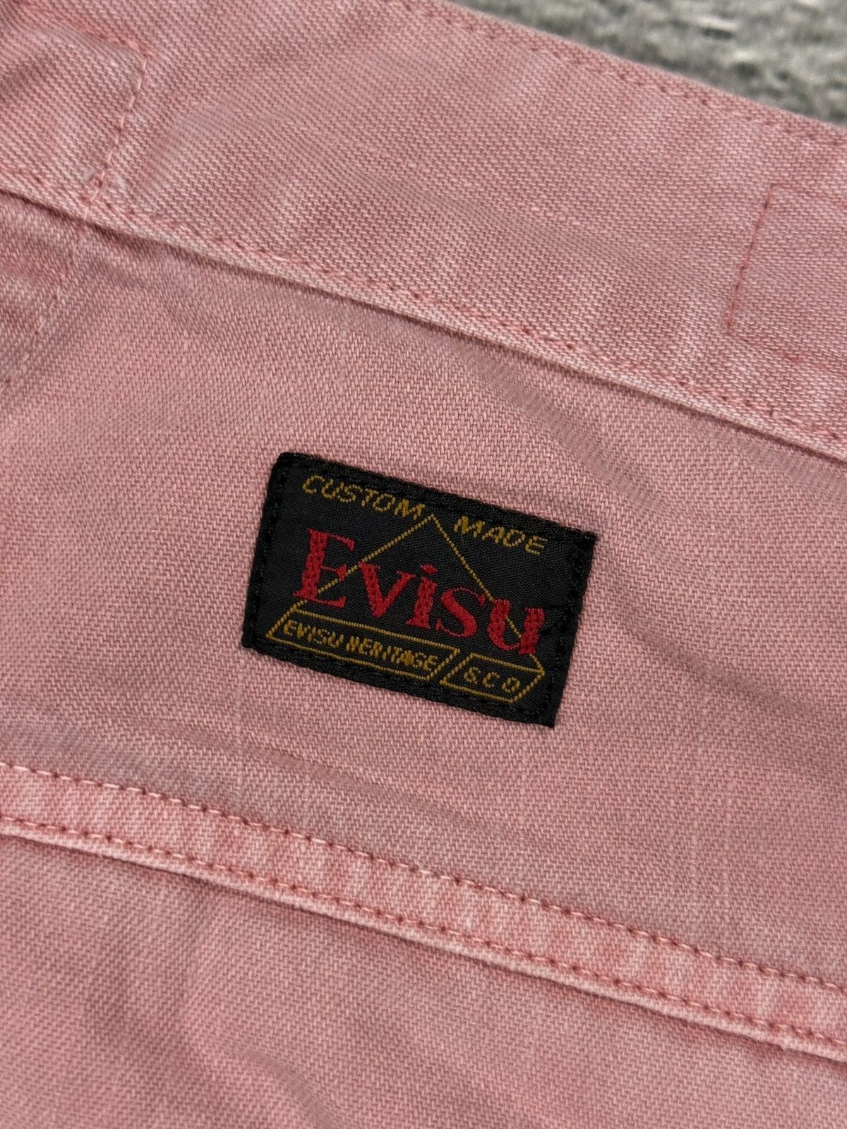Evisu Evisu jorts pink Y2K shorts denim white seagulls cargo Size US 34 / EU 50 - 4 Thumbnail