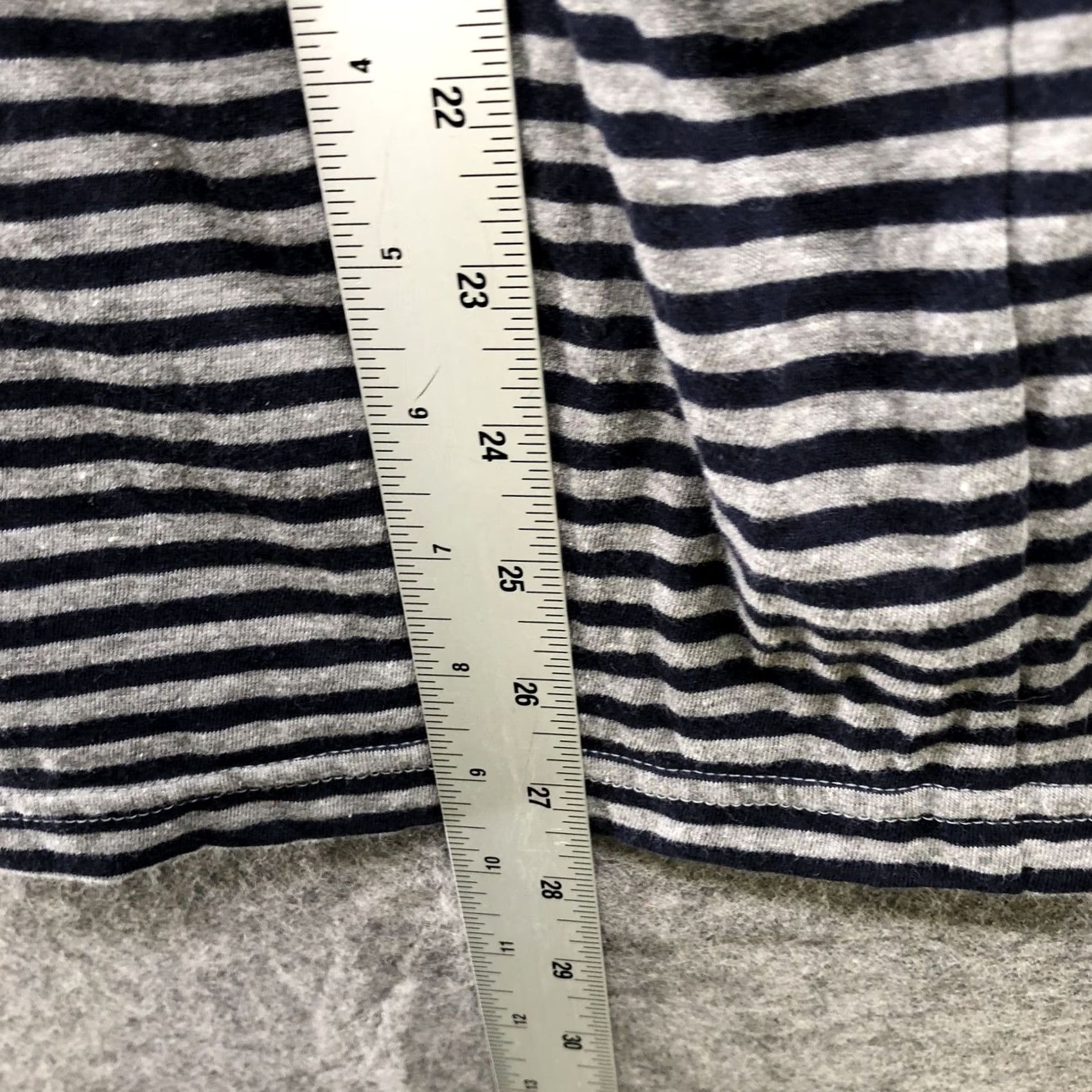 J.Crew J.CREW Washed Jersey Hoodie T Shirt Mens S Blue Gray Striped Lightweight Size US S / EU 44-46 / 1 - 7 Thumbnail
