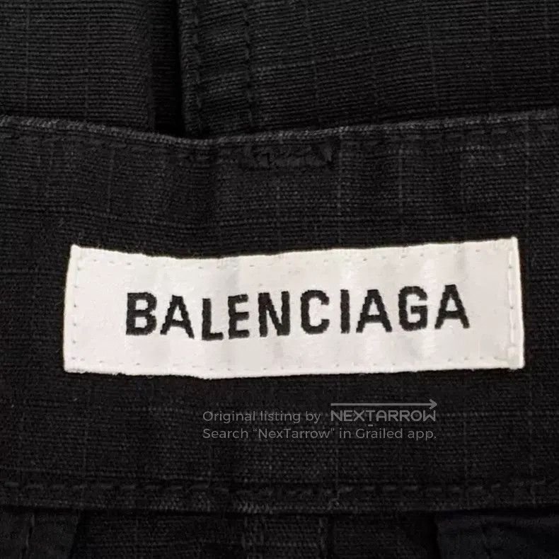 Balenciaga Balenciaga Black Cotton Workwear Midi Skirt Size 37" - 6 Thumbnail