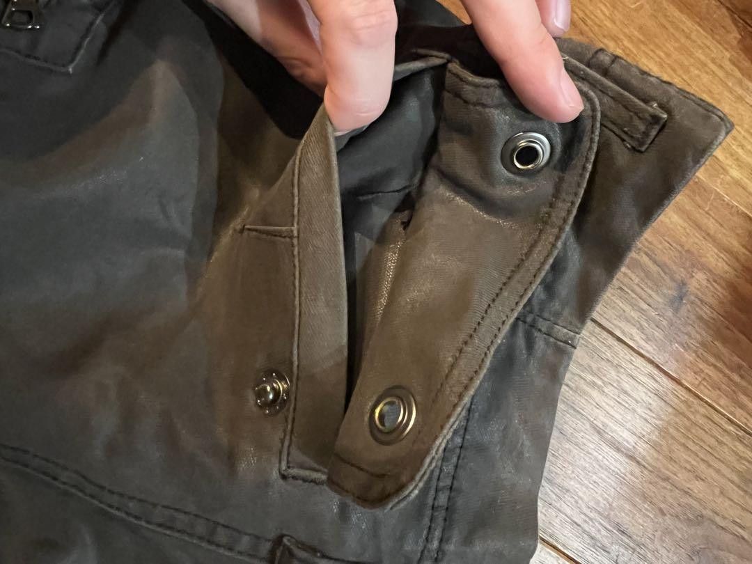 Tornado Mart TORNADO MART Coated Bootcut Cargo Pants Light Black S Size US 30 / EU 46 - 4 Thumbnail
