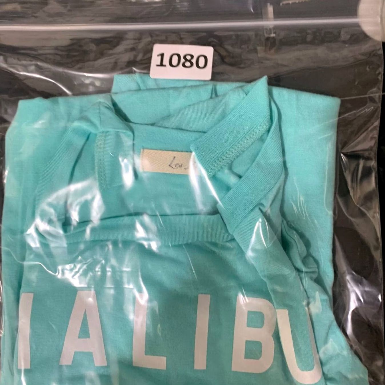 AQUA Les Amis Malibu California Aqua T-Shirt Women Medium Surf Beach Logo Shirt Size M / US 6-8 / IT 42-44 - 7 Thumbnail