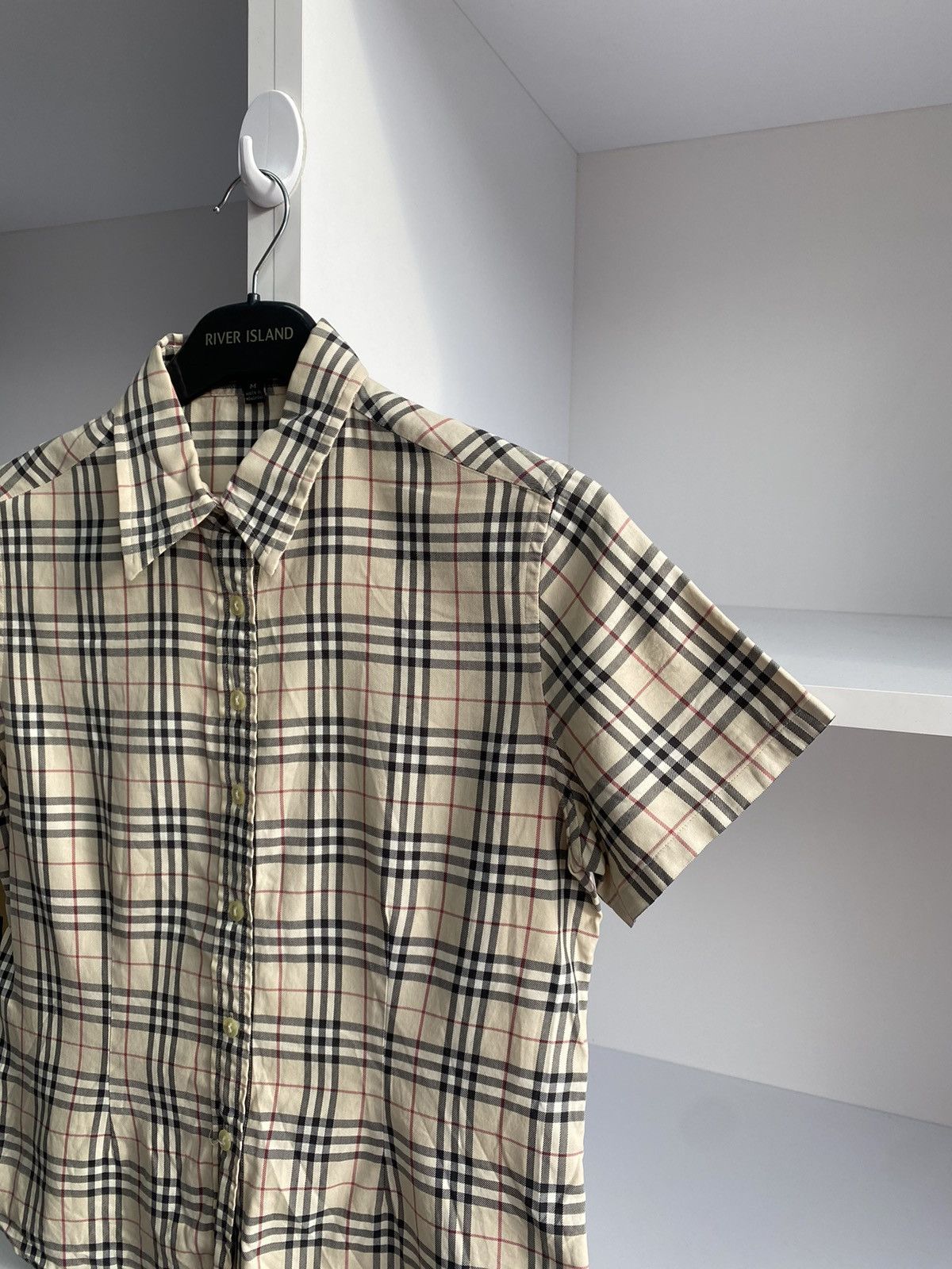 Burberry × Designer × Vintage Vintage Burberry Kids Nova Check Button Up Shirt Size US M / EU 48-50 / 2 - 6 Thumbnail