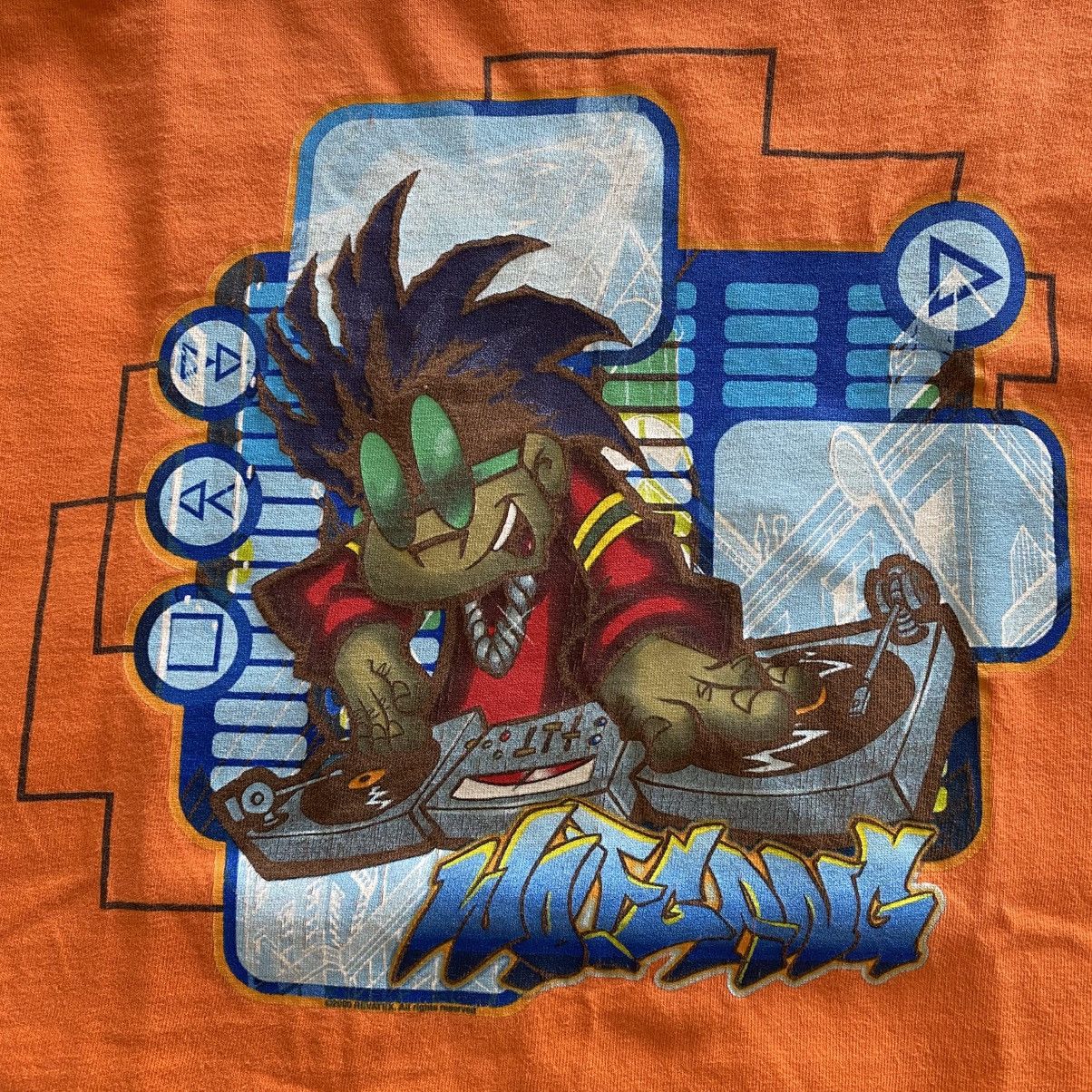 JNCO Vintage JNCO T-Shirt Wolf Gang 2000 Revatex Flame Head Y2K Size US XL / EU 56 / 4 - 5 Thumbnail
